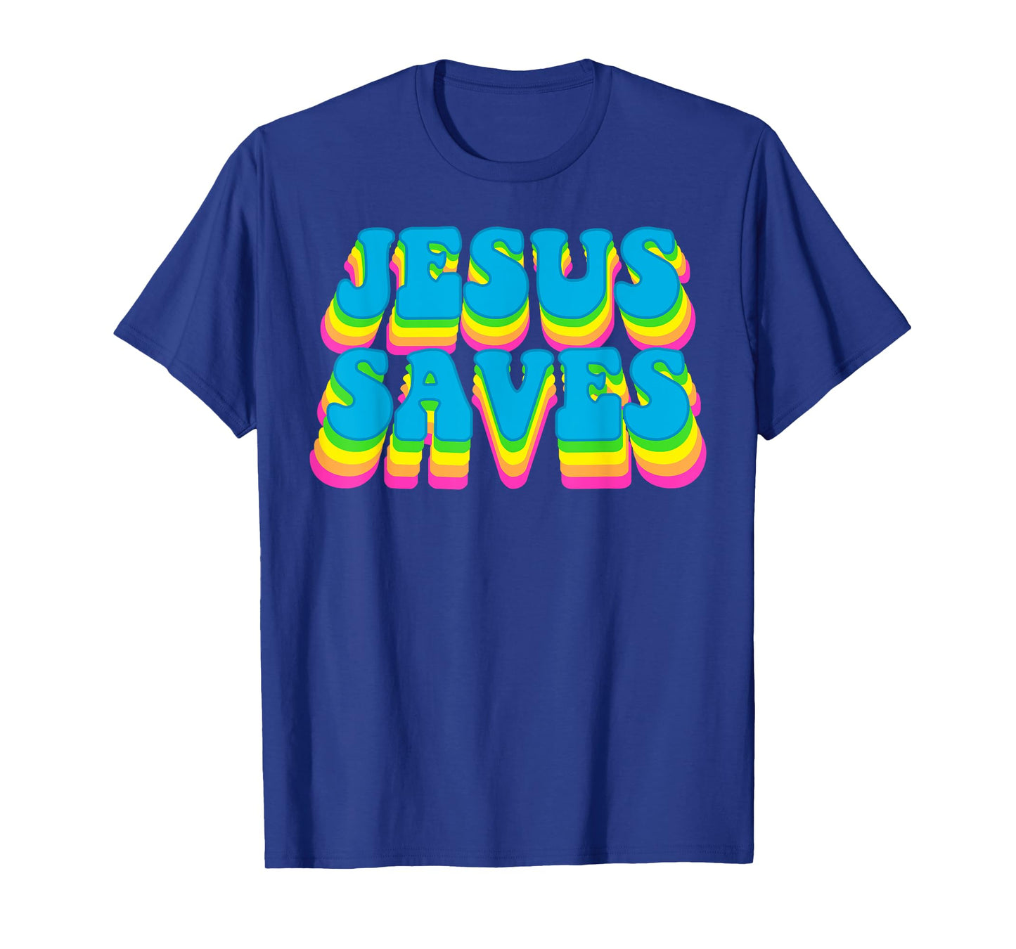 Groovy Jesus Saves Christian 70's Hippie T-Shirt
