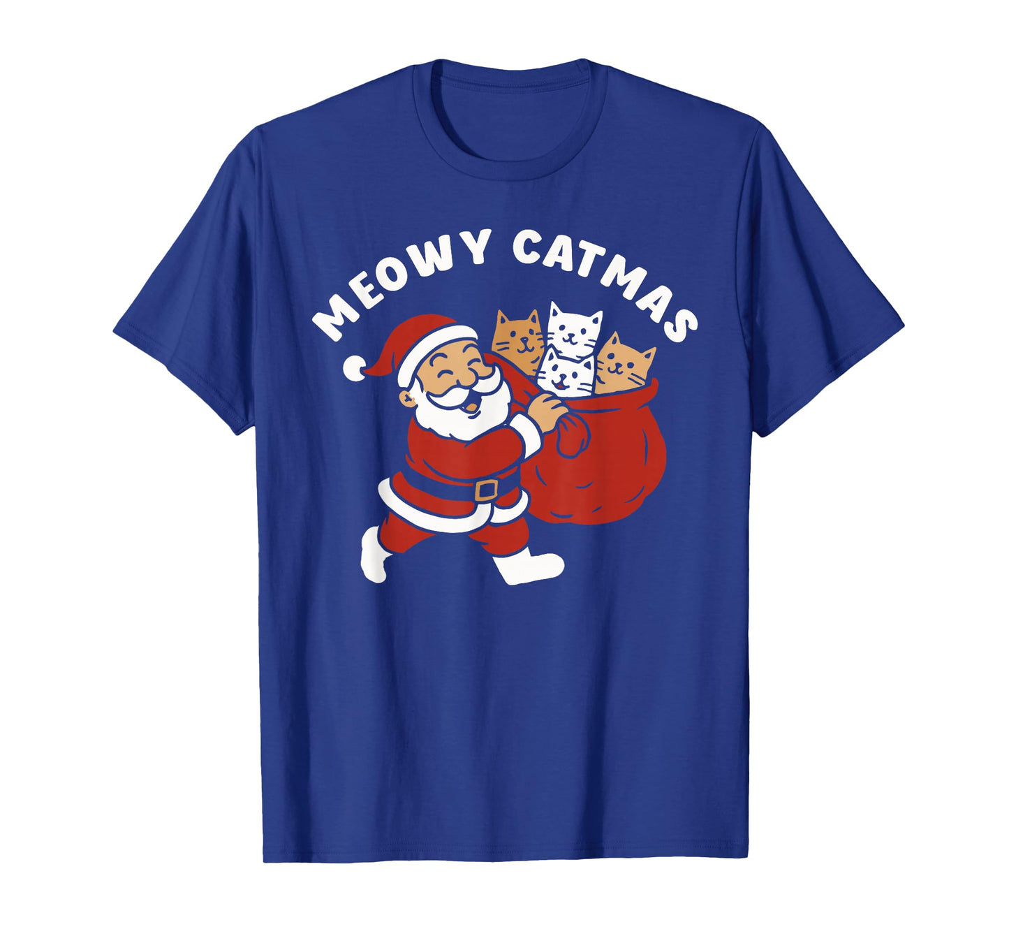 Meowy Catmas, Christmas cat Santa Claus T-Shirt