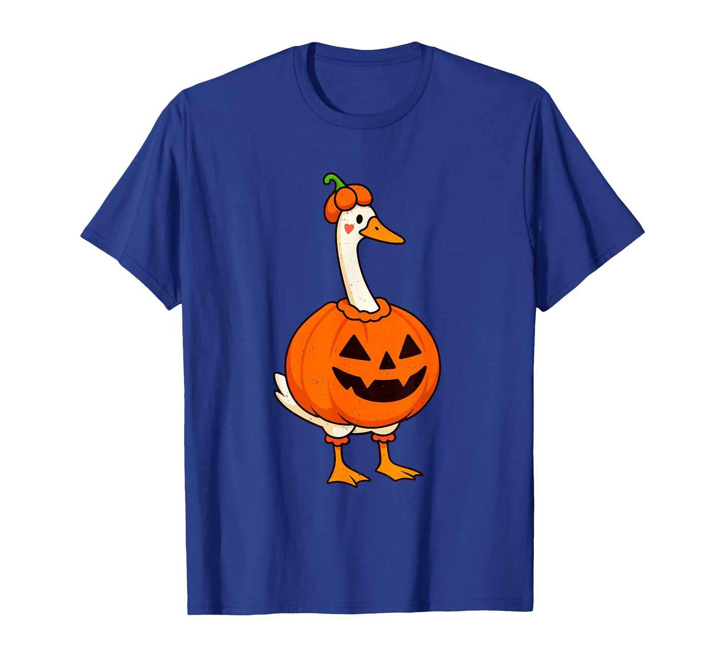 Pumpkin Duck Halloween Funny Farm Animal Jack O Lantern T-Shirt