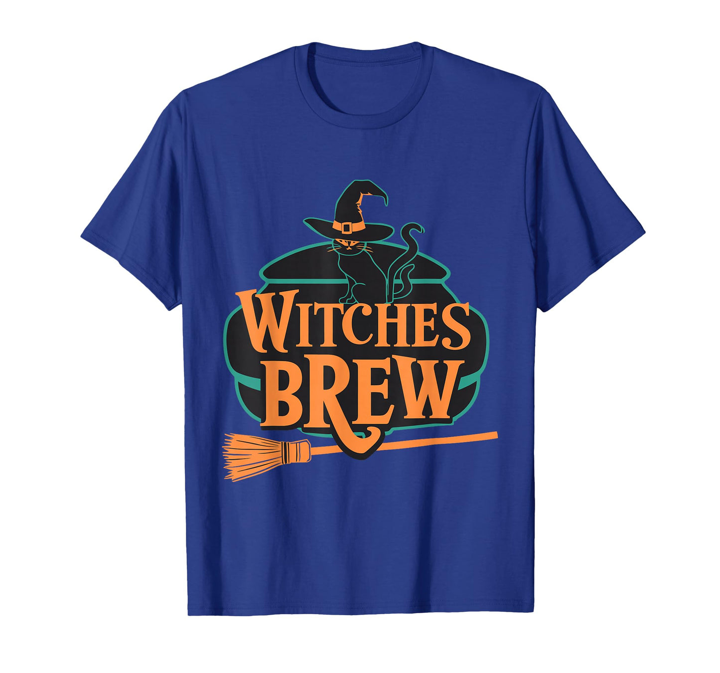 Witches Brew Cat Cauldron Halloween T-Shirt