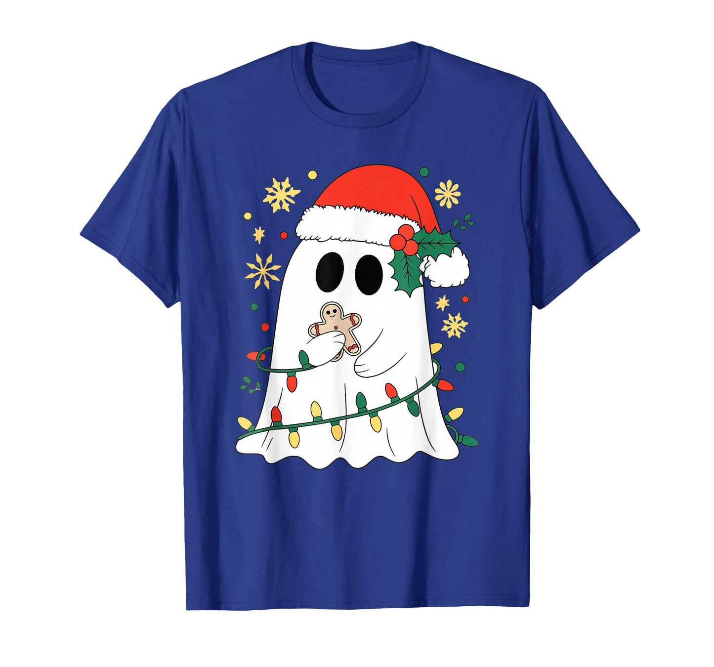 Ghost Christmas Santa Spooky Christmas Retro Spooky T-Shirt
