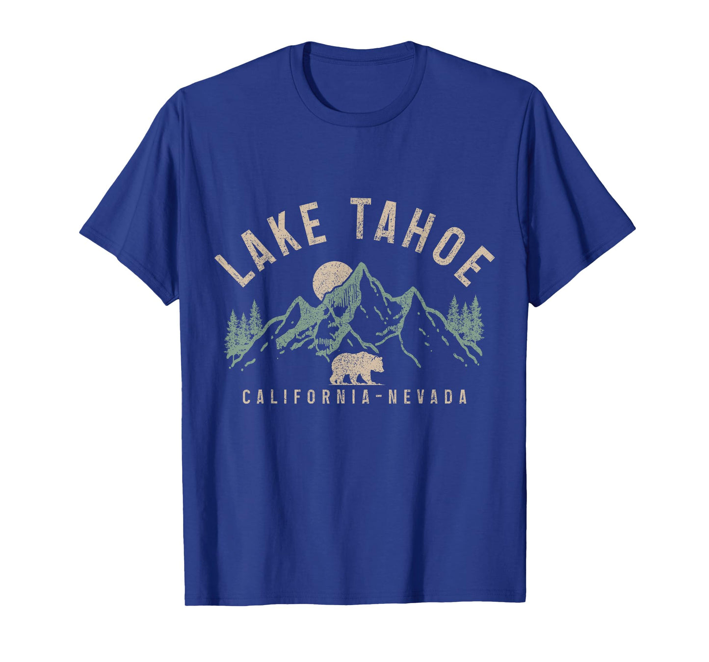 Lake Tahoe California Nevada Mountains Bear Nature Vintage T-Shirt