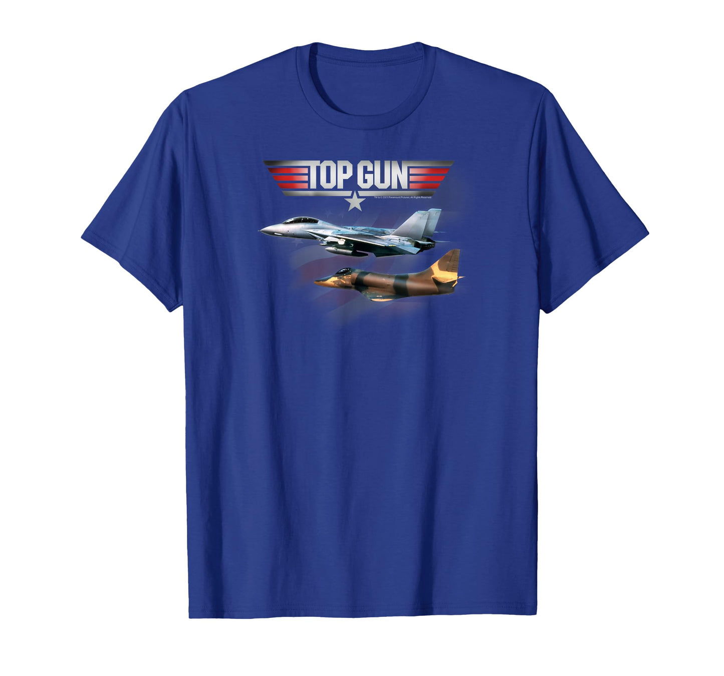 Top Gun American Flag Fighter Jet Classic Action Movie T-Shirt