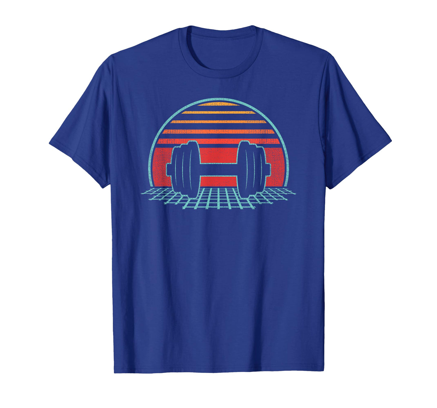 Weight Lifting Dumbbell Workout Retro Strongman Powerlifting T-Shirt