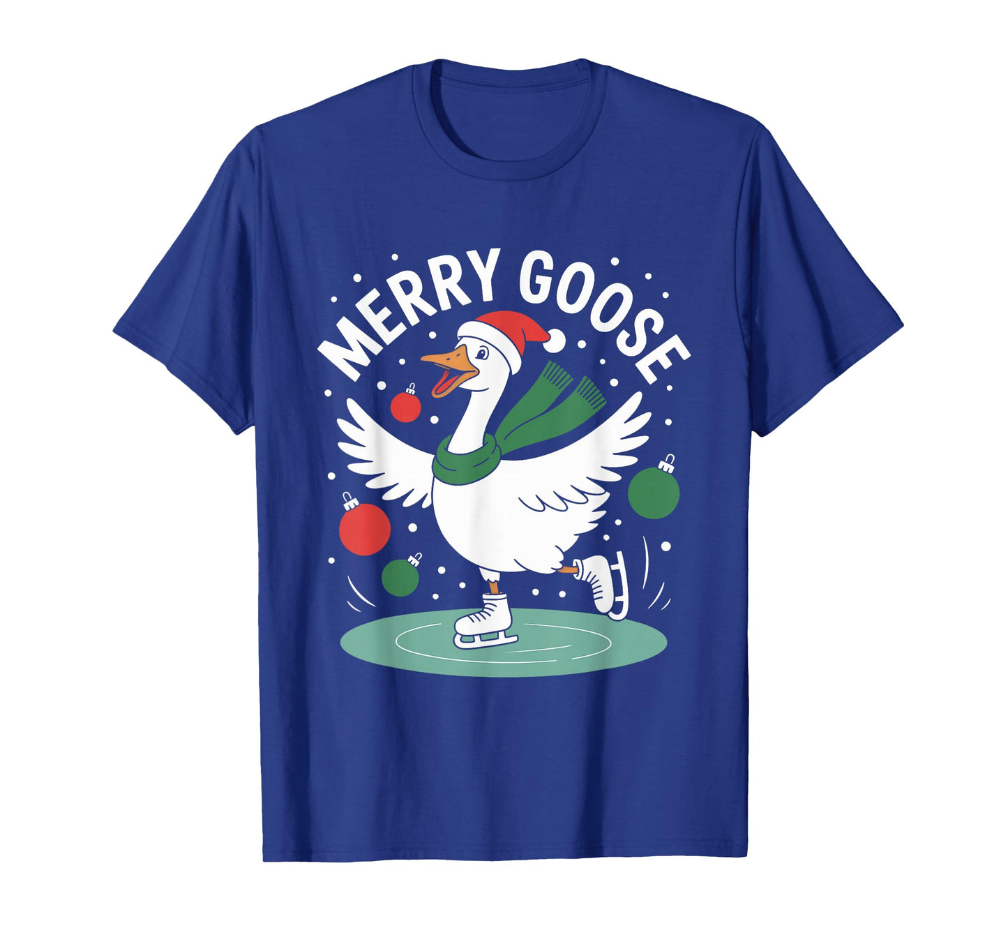 Merry Goose on The Loose Funny Christmas Silly Humor T-Shirt