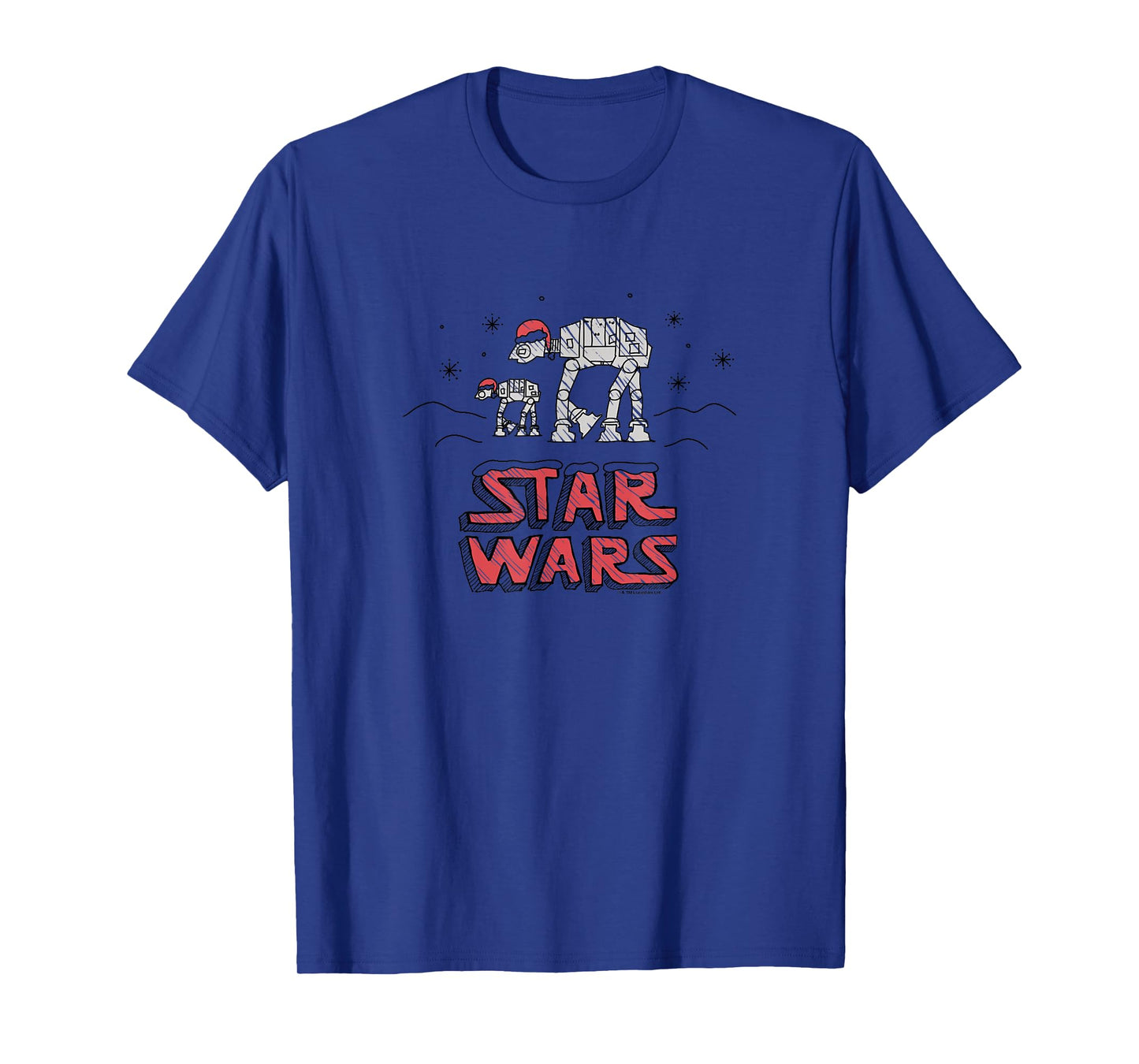 Star Wars AT-AT Walkers Christmas Santa Hats T-Shirt