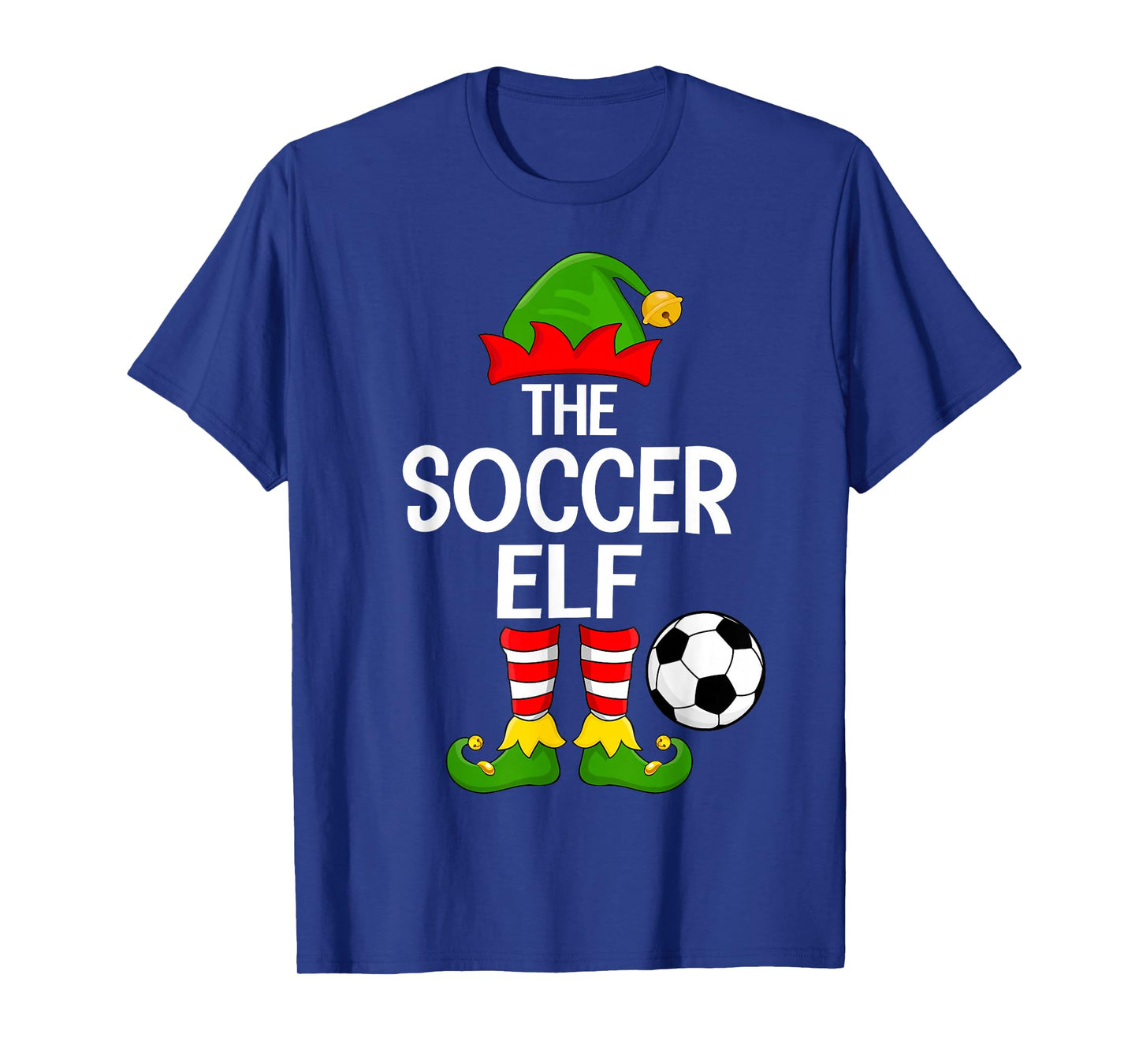 Soccer Elf Xmas Matching Family Elf Squad Christmas T-Shirt