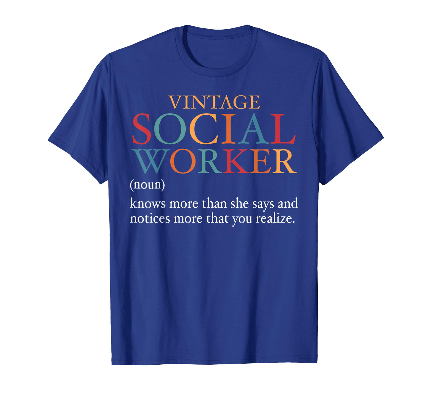 Vintage Social Worker Definition Funny Social Work T-Shirt