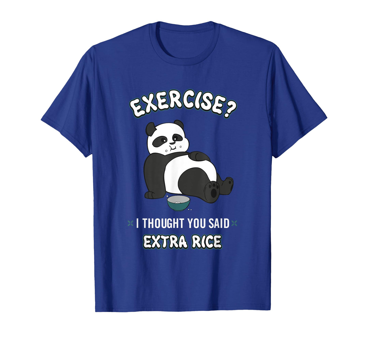 BCC Funny Panda Shirts & Panda Bear Gifts Unisex-Adults, Kids Black Sushi Panda Exercise I Thought You Said Extra Rice T-Shirt