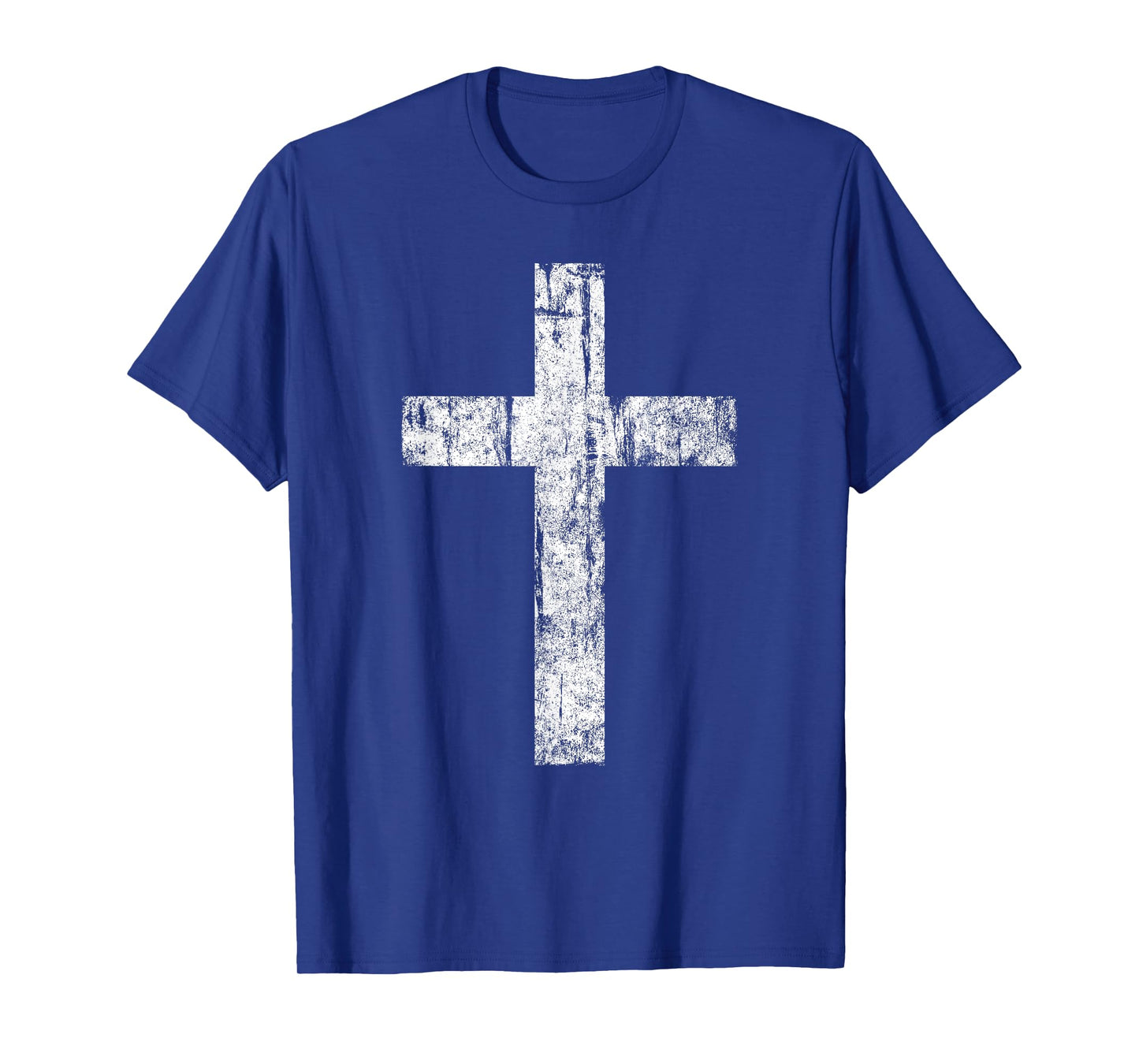 Cross Distressed Style Inspirational Christian Faith T-Shirt