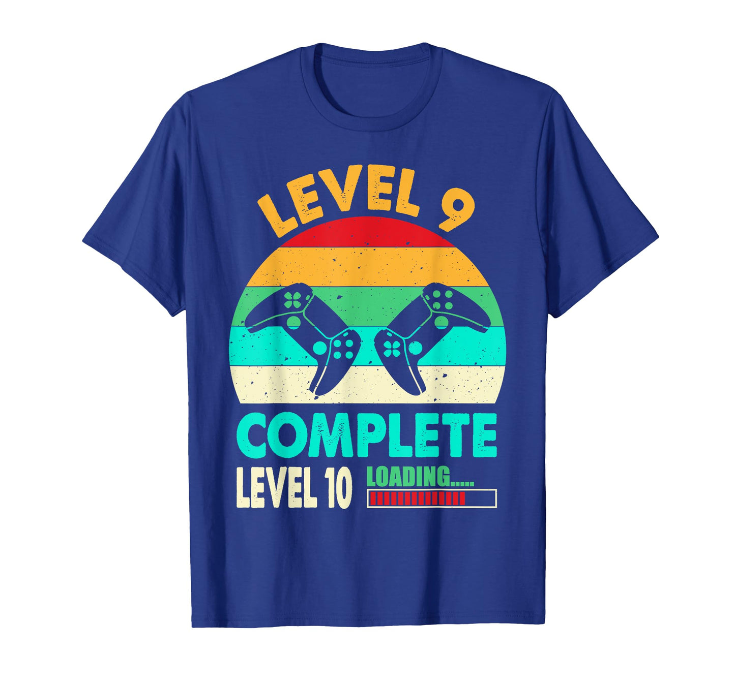 Funny Gamer 9th Wedding Anniversary Vintage Level 9 Complete T-Shirt