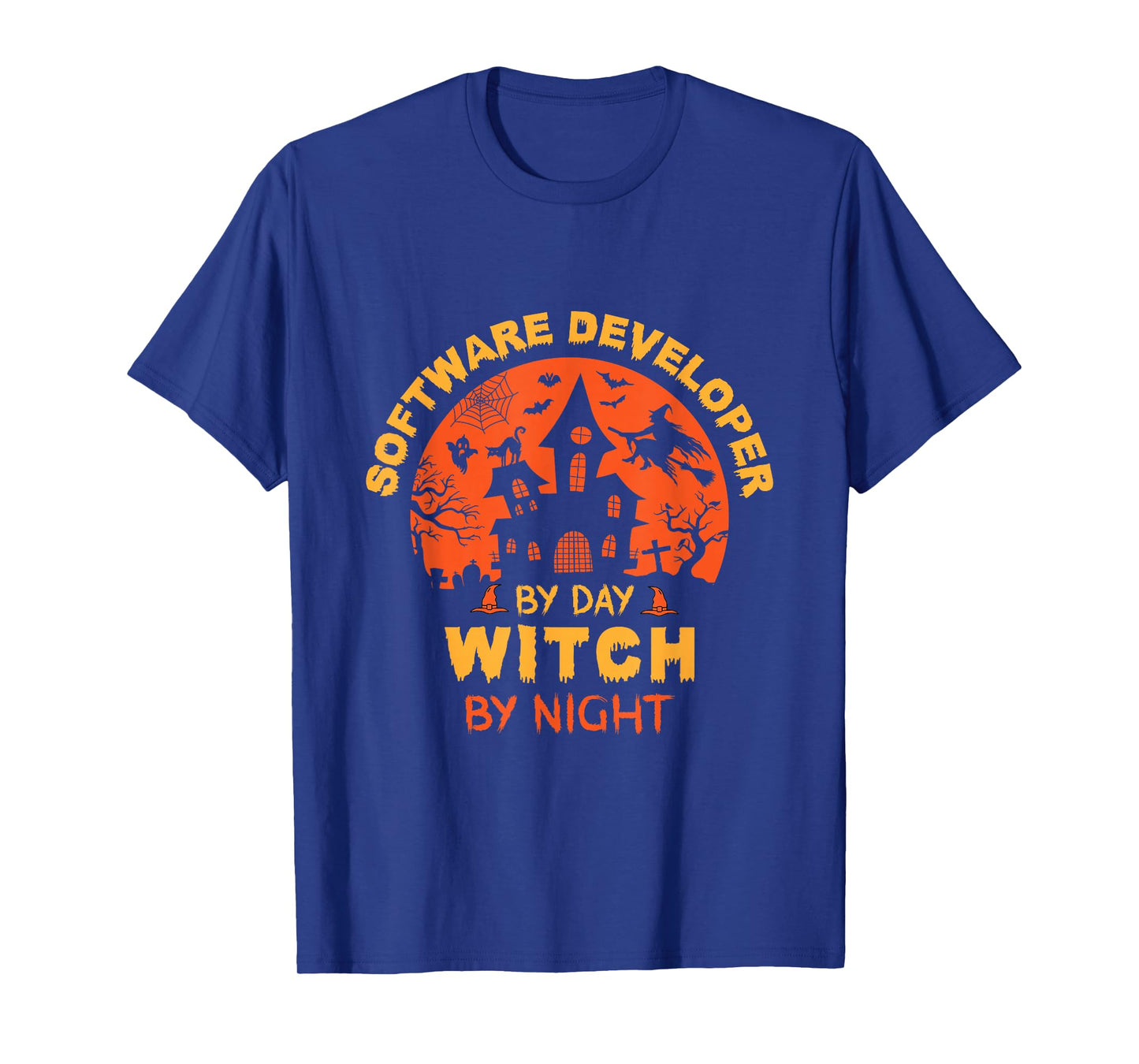 Software Developer by Day Witch by Night Funny Halloween T-Shirt