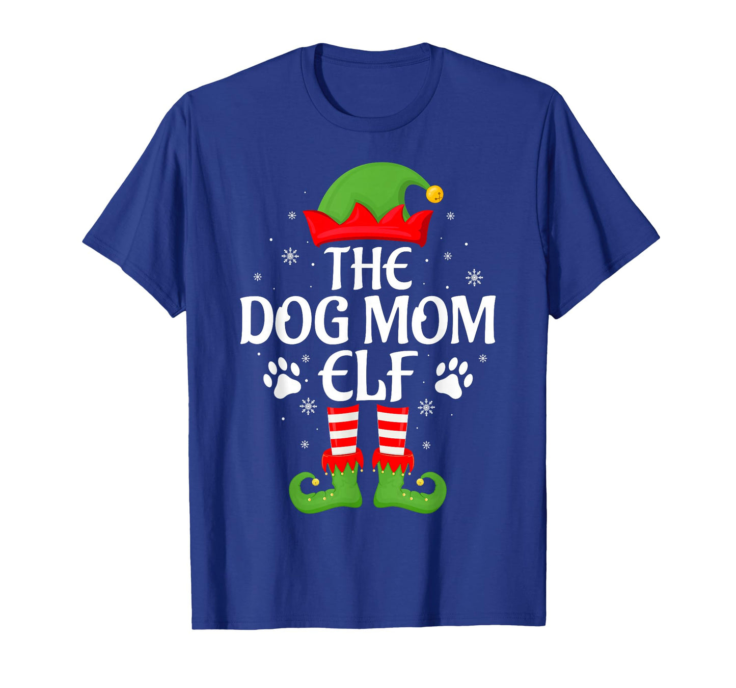 Dog Mom Elf Xmas Family Matching Elf Squad Christmas Women T-Shirt