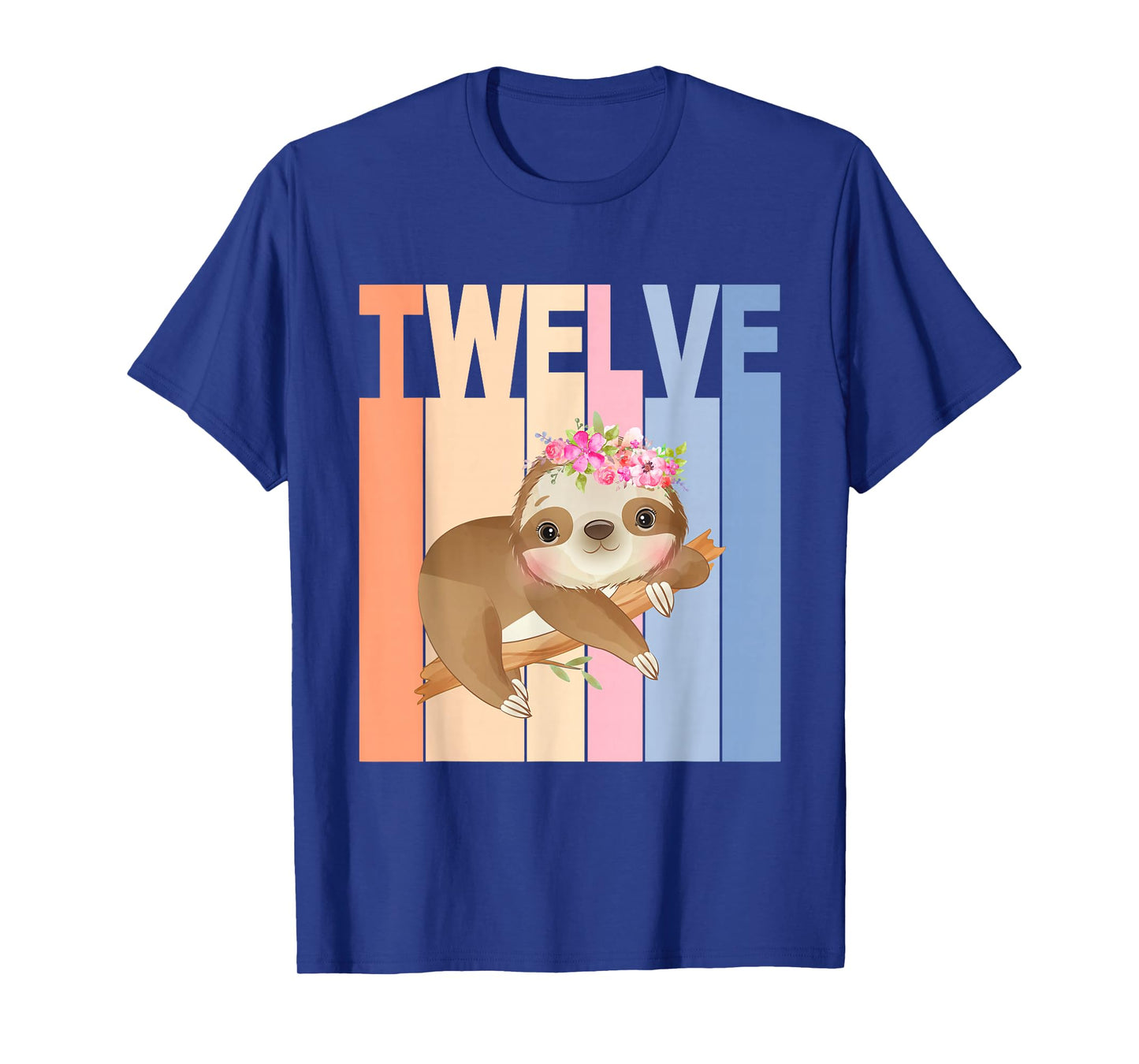 12 Year Old Cute Sloth Birthday Girl 12th Birthday Party T-Shirt