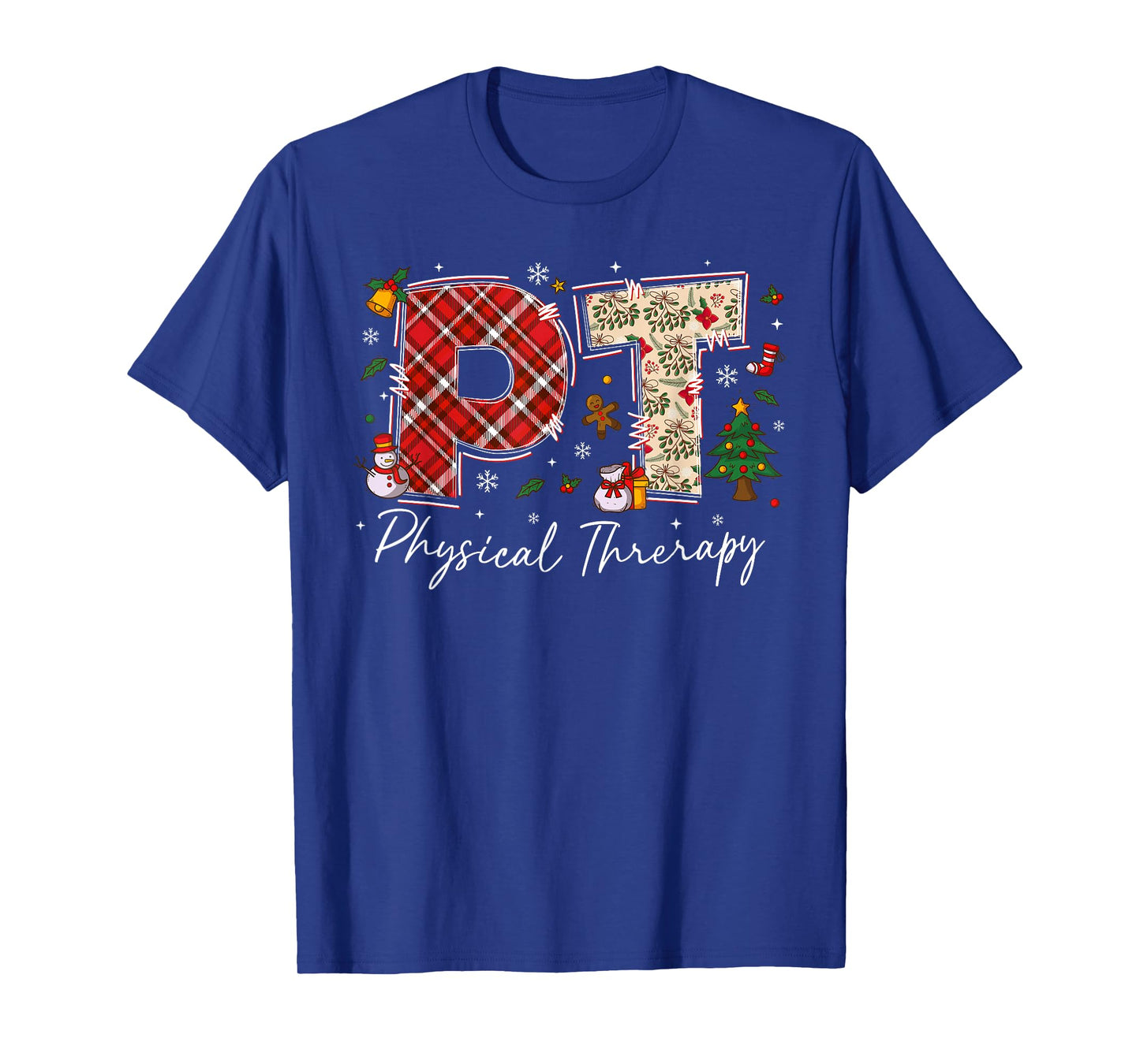 Retro Physical Therapy PTA DPT PT Santa Christmas PT Squad T-Shirt