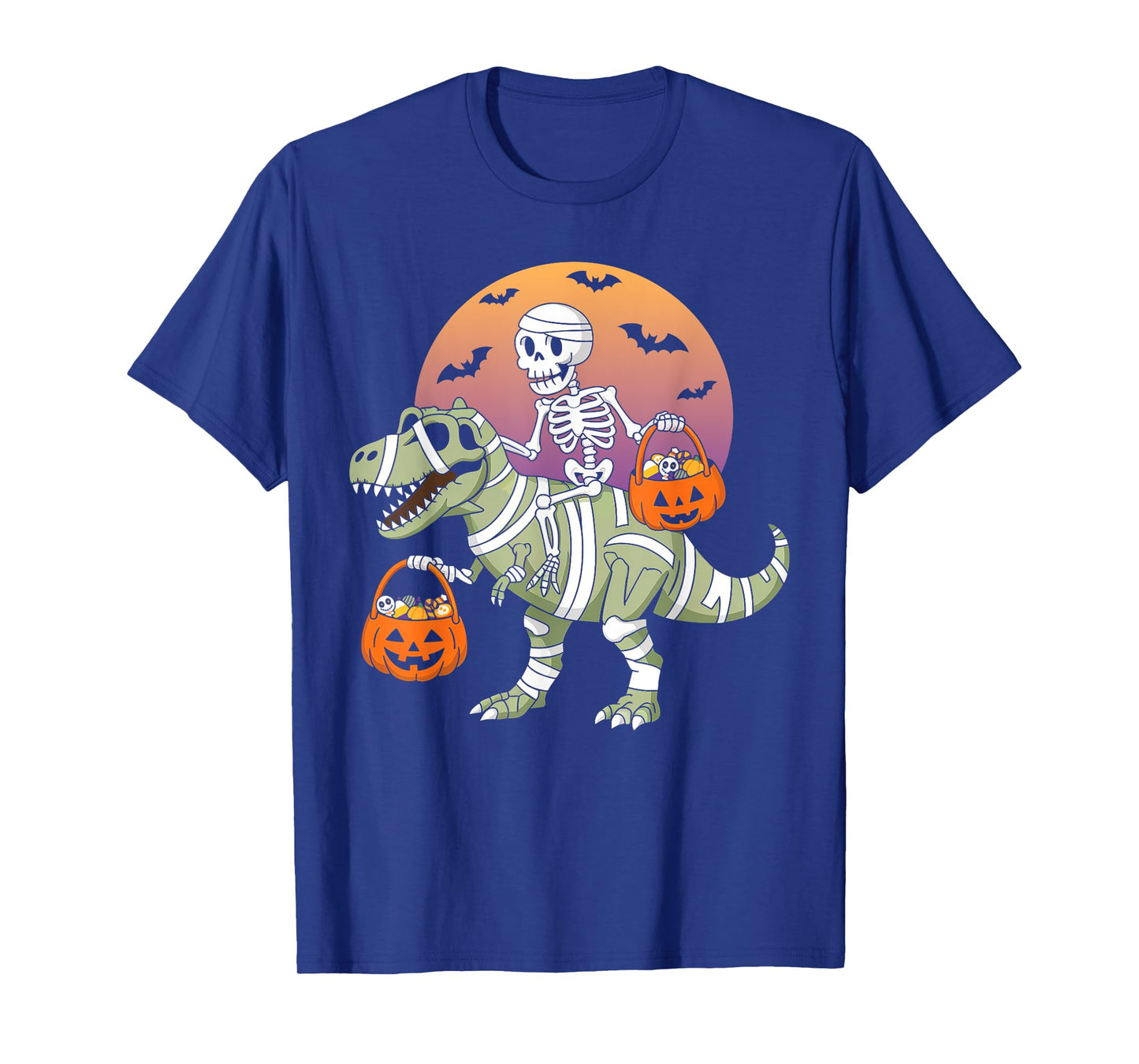 Funny Halloween Boys Kids Toddlers Dinosaur T-rex Skeleton T-Shirt
