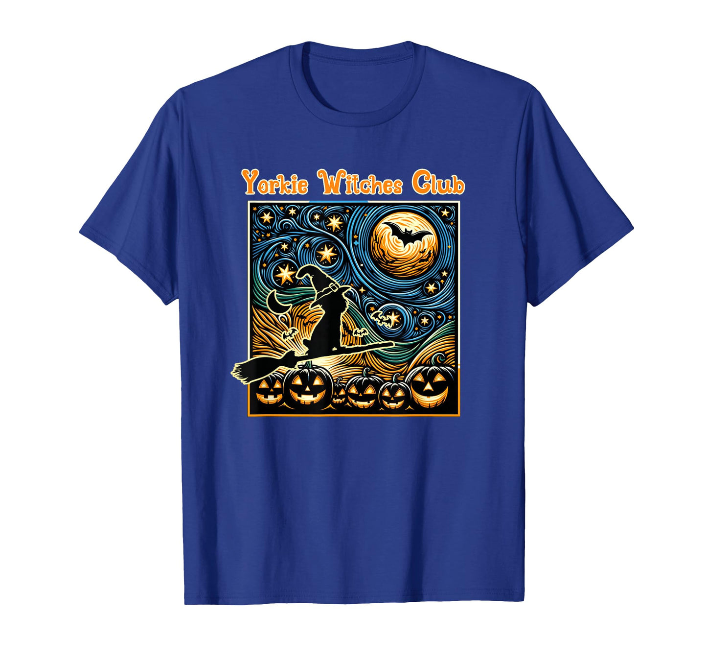 Yorkie Witches Club Funny Halloween Dog Witch T-Shirt