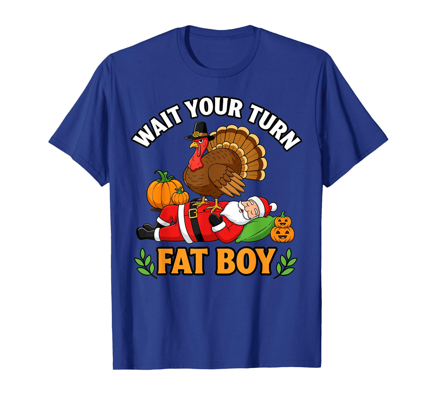 Thanksgiving Turkey Funny Santa Christmas Cartoon T-Shirt