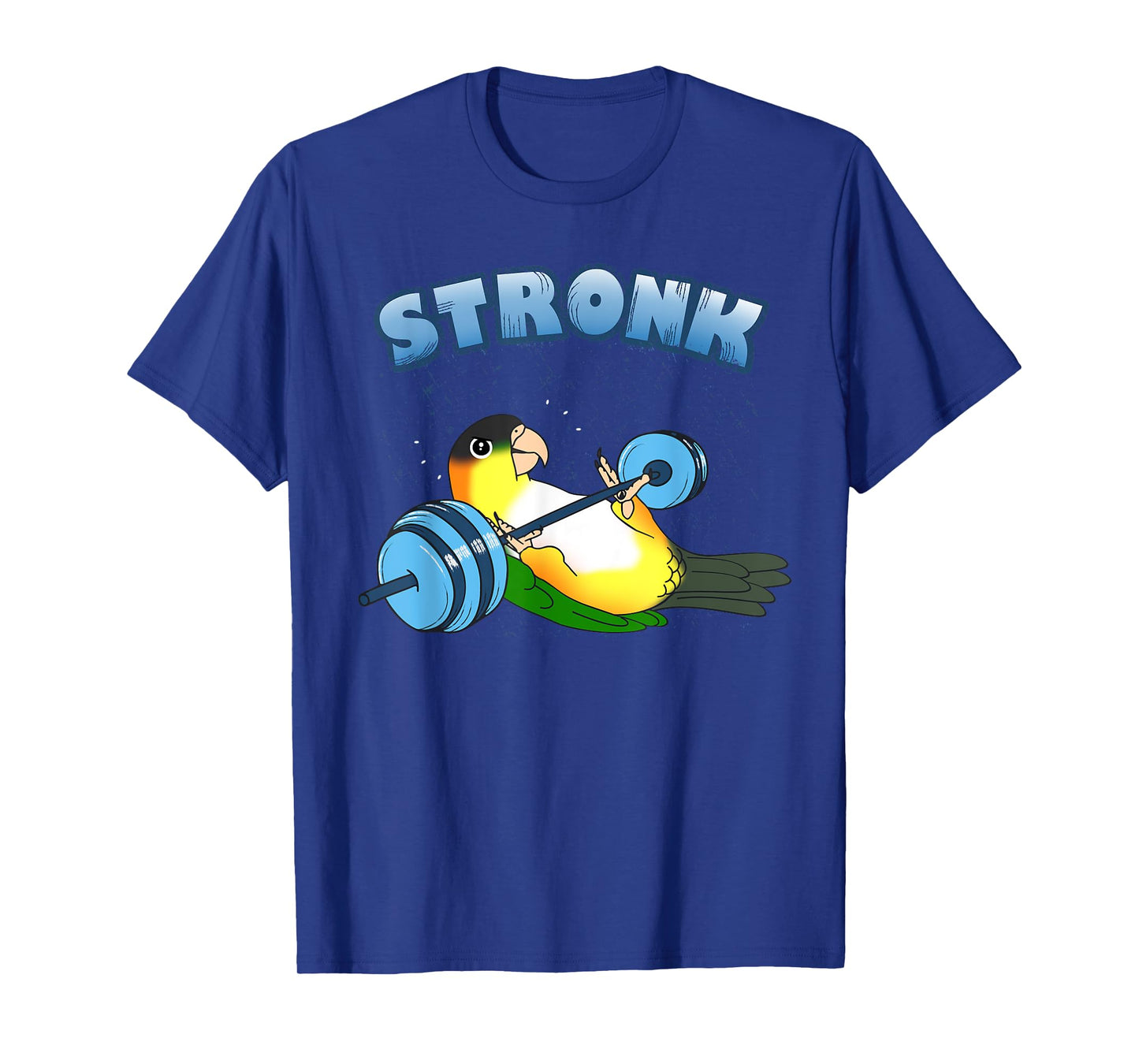 Stronk Parrot Gym workout Black headed Caique Birb memes T-Shirt