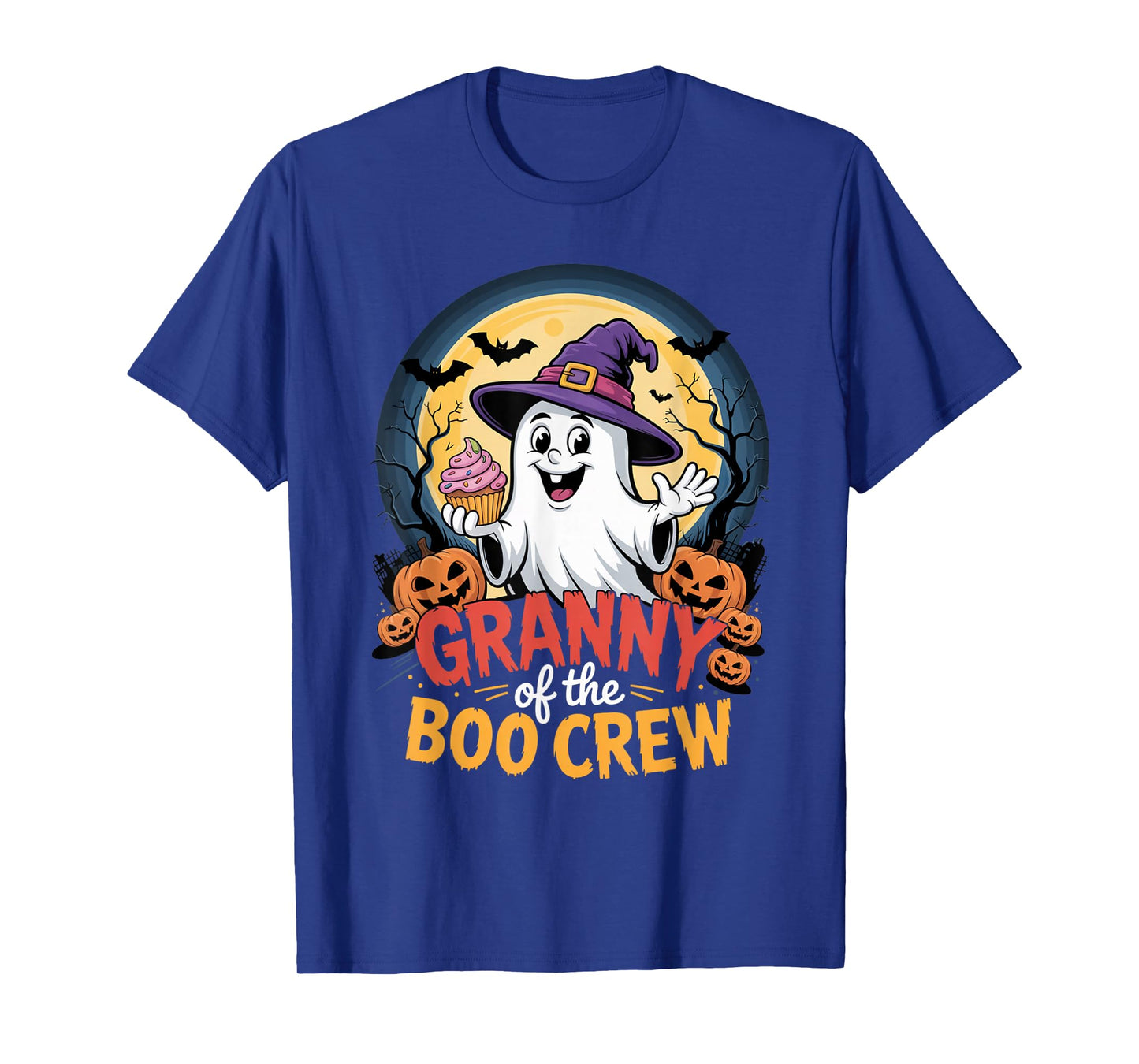 Granny of The Boo Crew Ghost Halloween Bats Cupcake Pumpkins T-Shirt