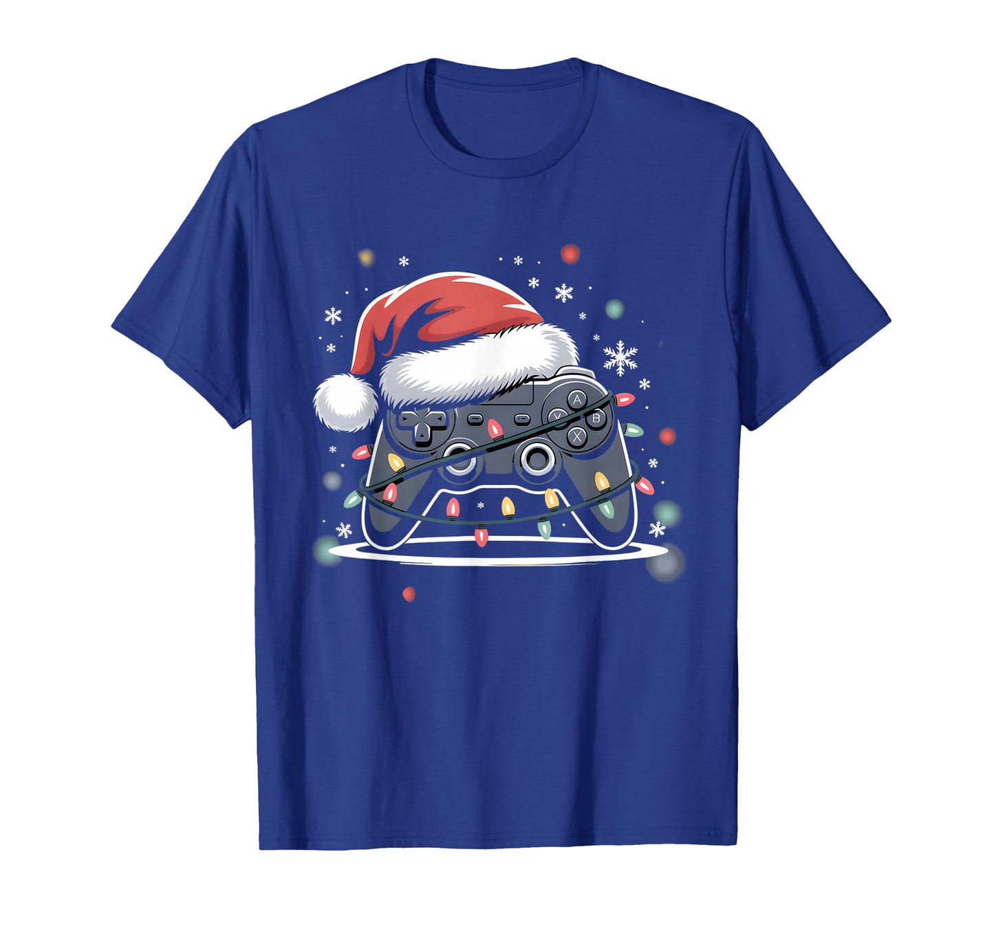 Boy Gamer Controller Gaming Christmas Lights Xmas Kids Boys T-Shirt