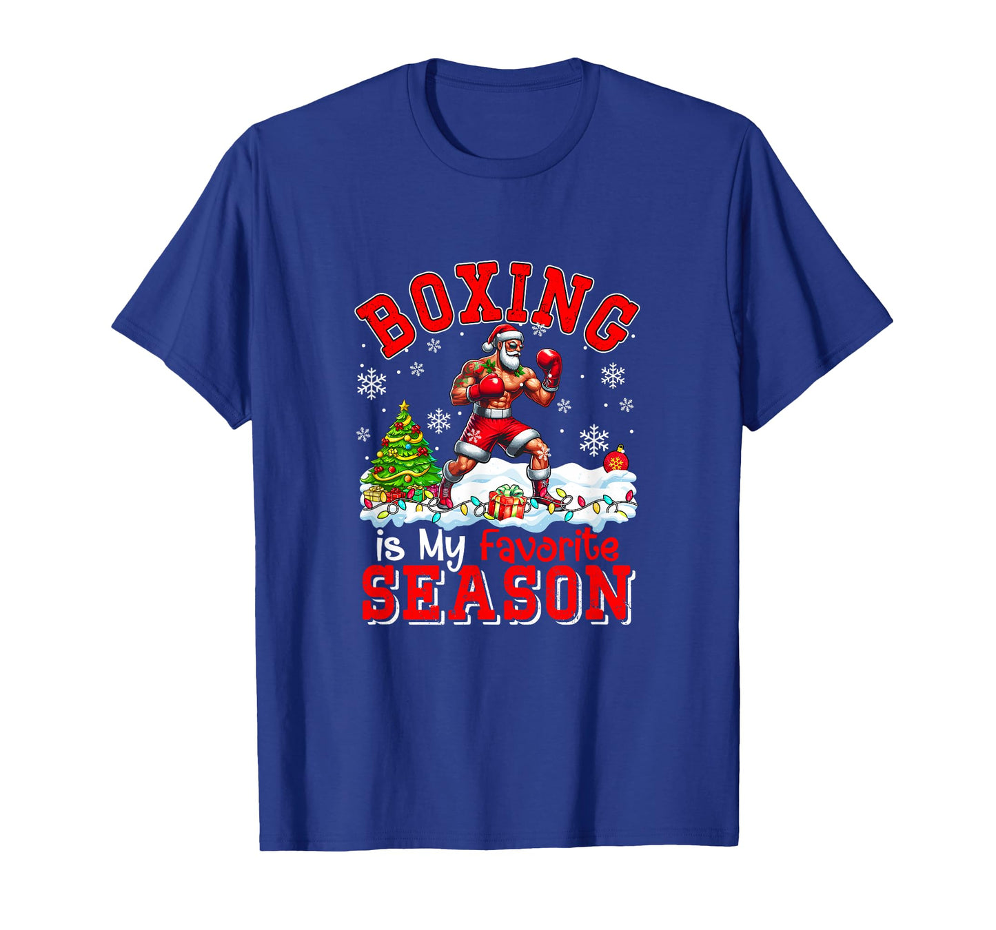 Boxing is Favorite Season Costume Player Christmas Santa T-Shirt