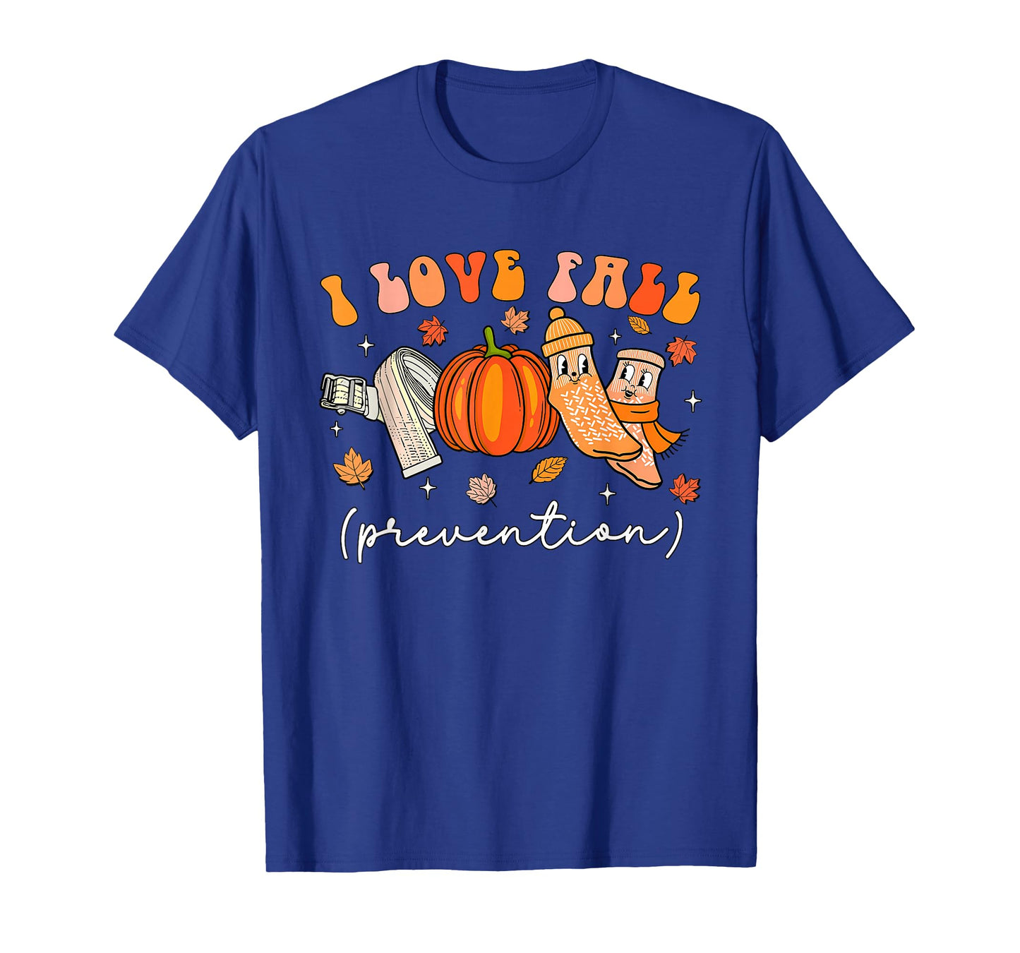 I Love Fall Prevention Fall Physical Therapy Women Men Nurse T-Shirt