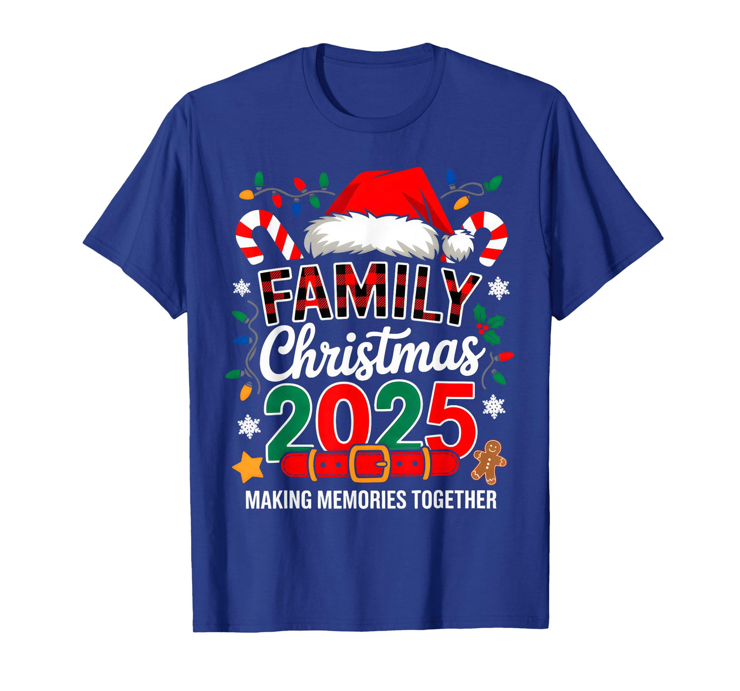 Family Christmas 2025 Matching Squad Santa Elf Funny Xmas T-Shirt