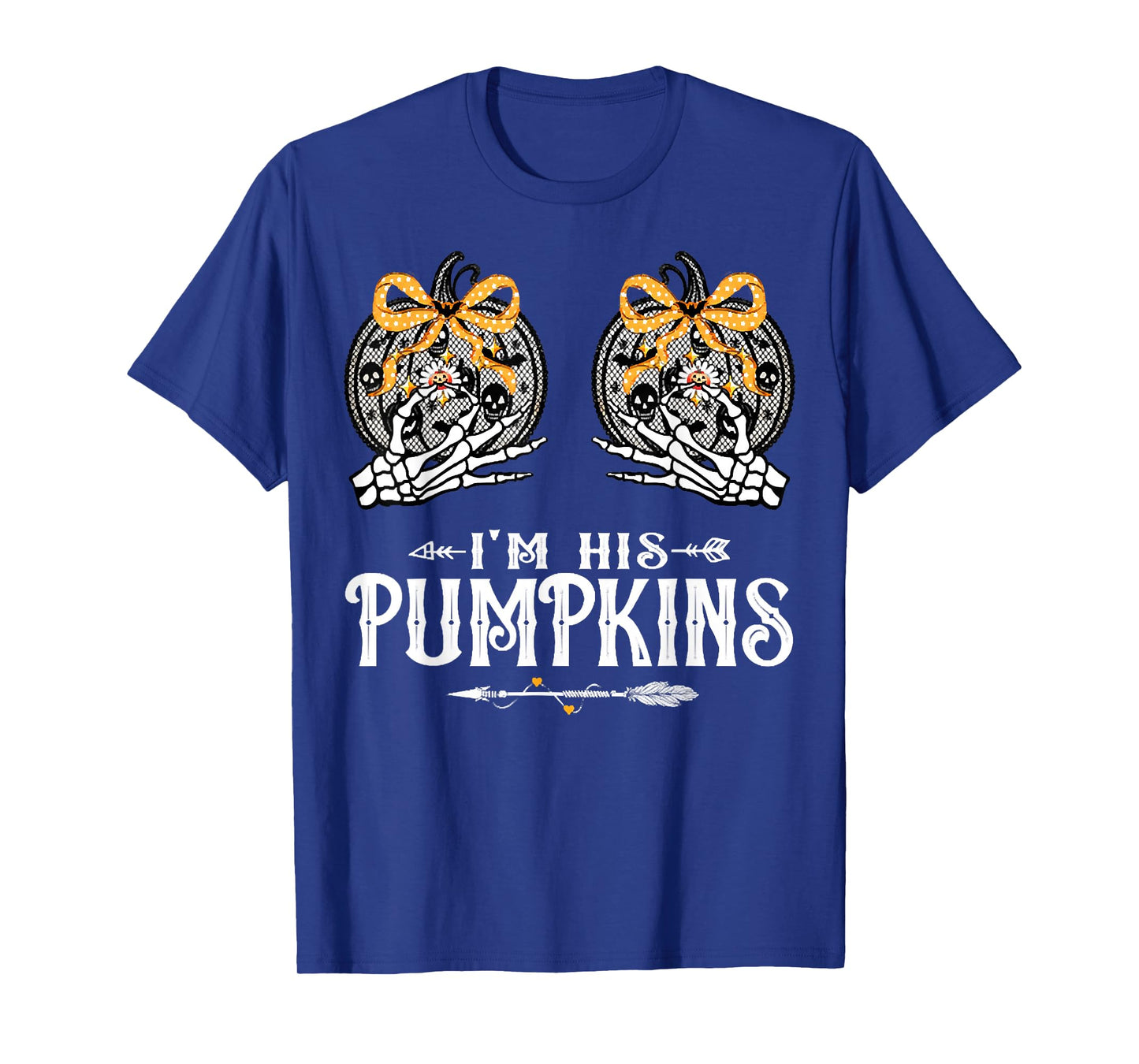 I'm His Pumpkins Love Broomstick Couples Halloween Costume T-Shirt