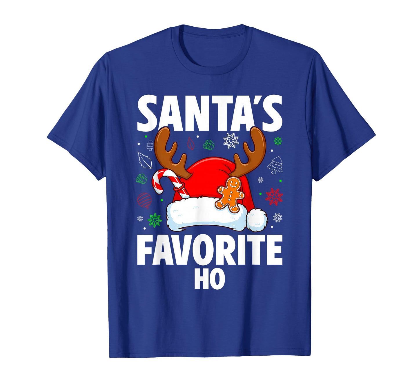 Funny Christmas Santa's Favorite Ho Naughty Pajama T-Shirt