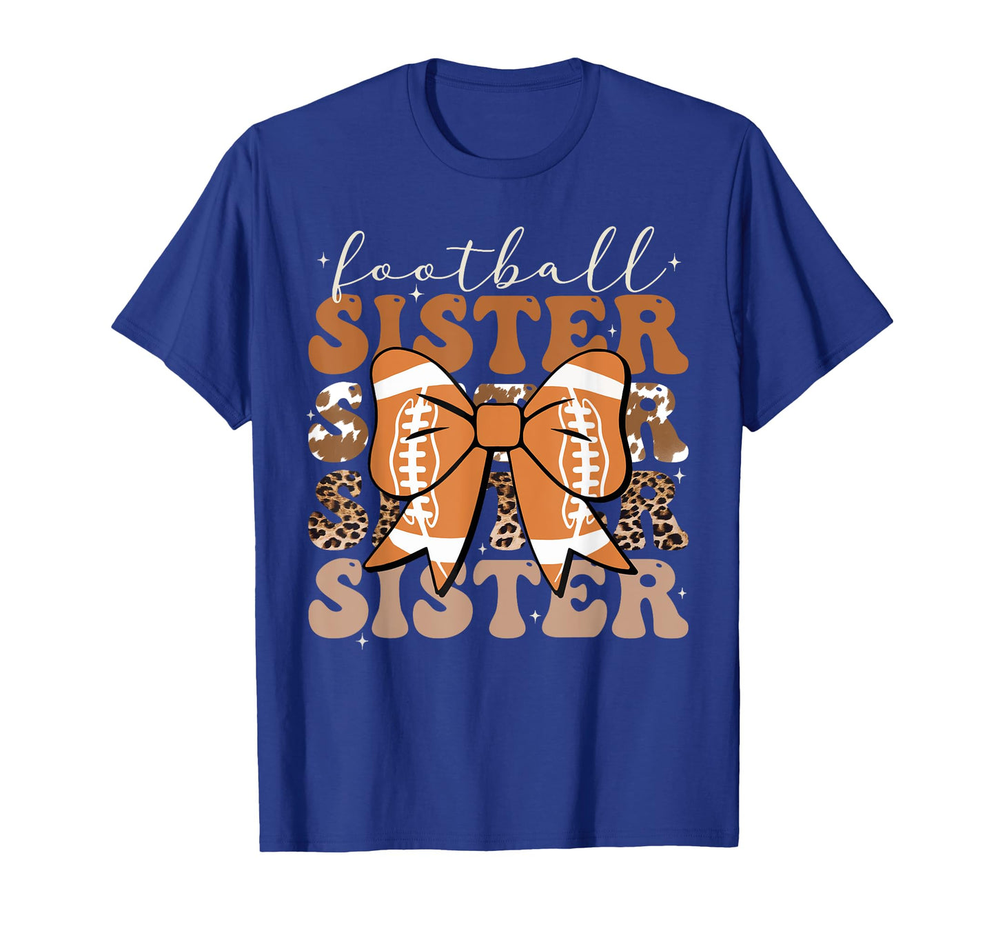 Football Sister Shirt Vintage Football Sis Coquette Bow T-Shirt