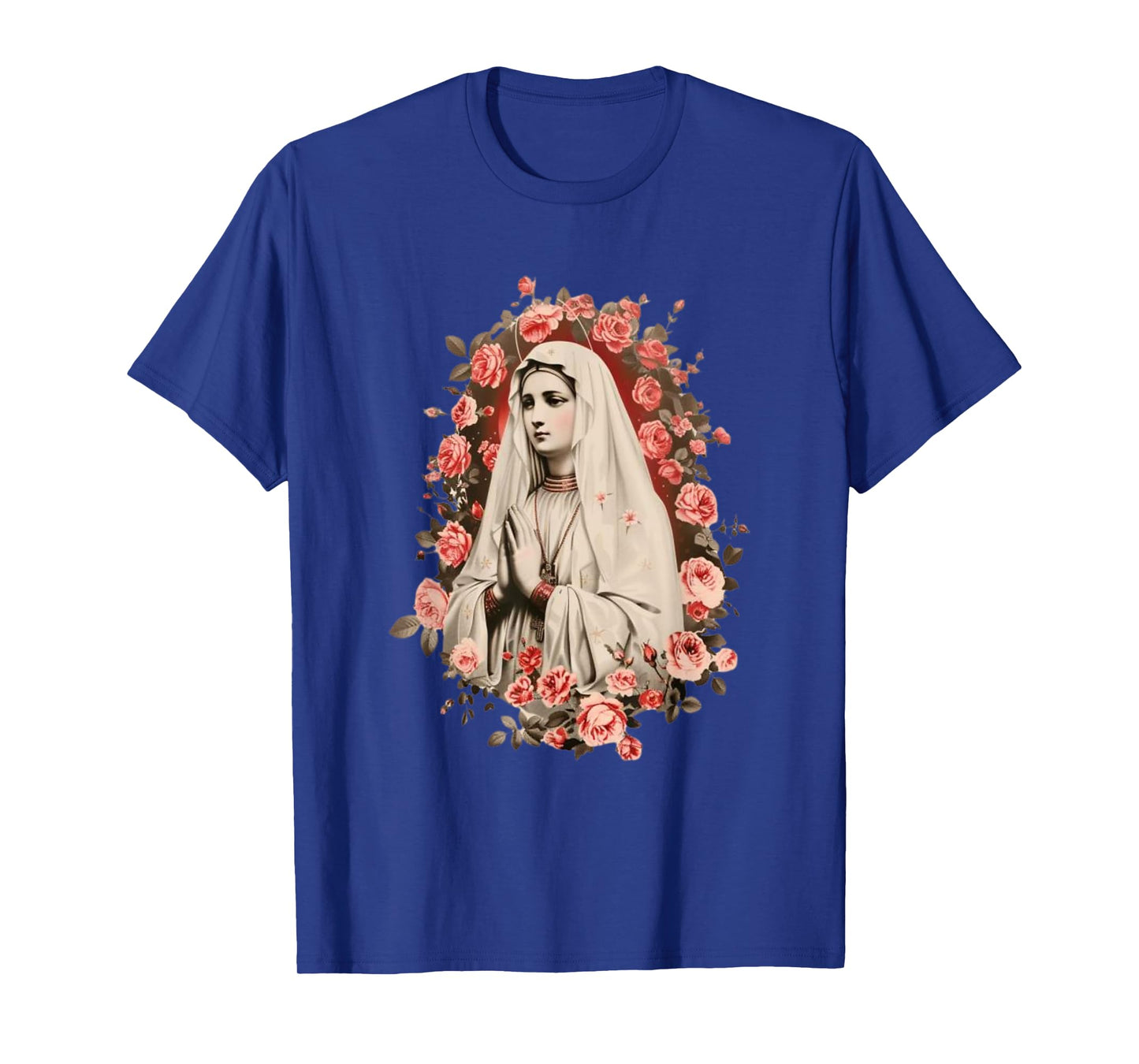 Our Lady of Fatima with Rosary, Catholics, Christian T-Shirt