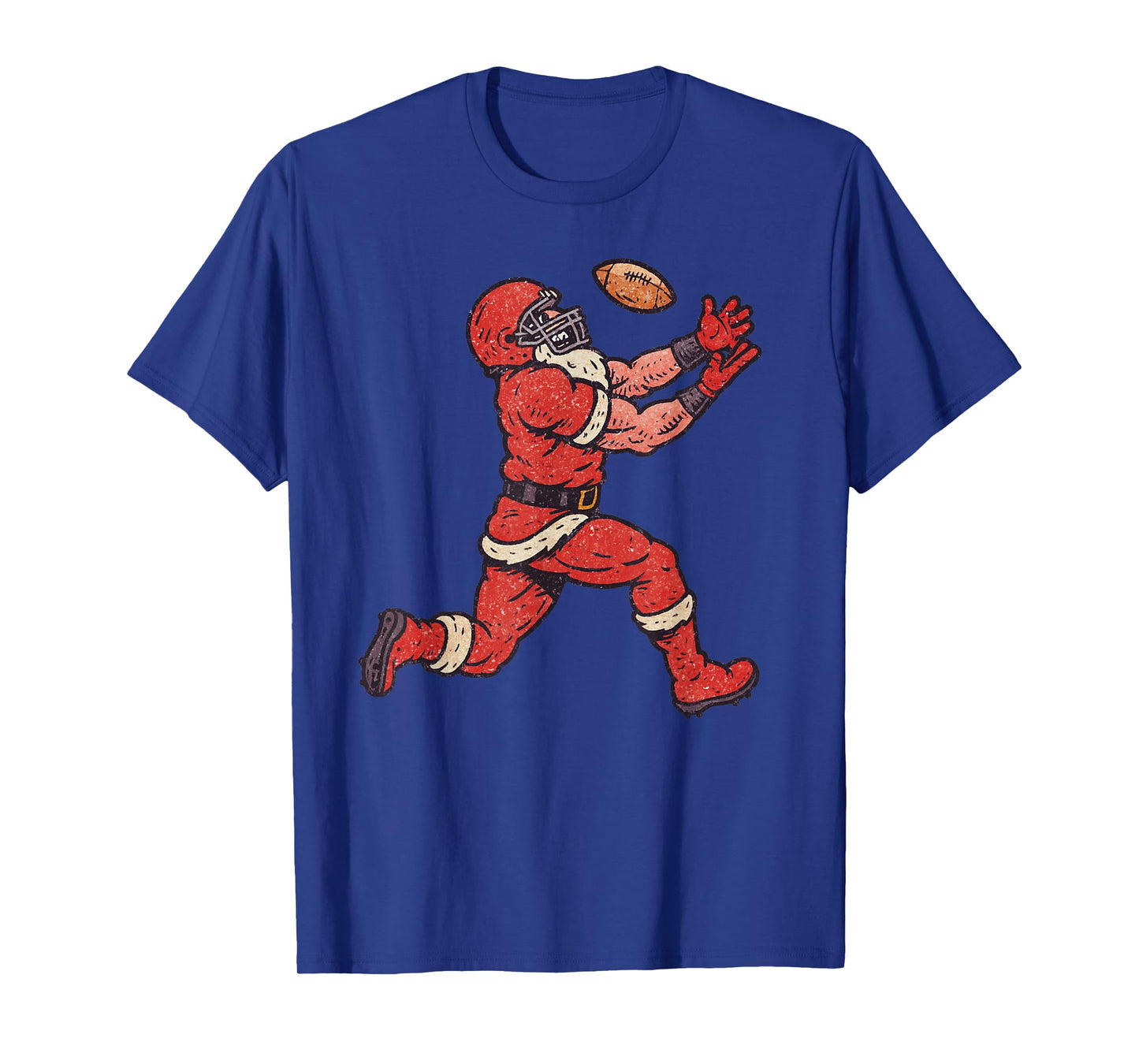 Santa Claus Playing American Football Xmas Holiday Christmas T-Shirt