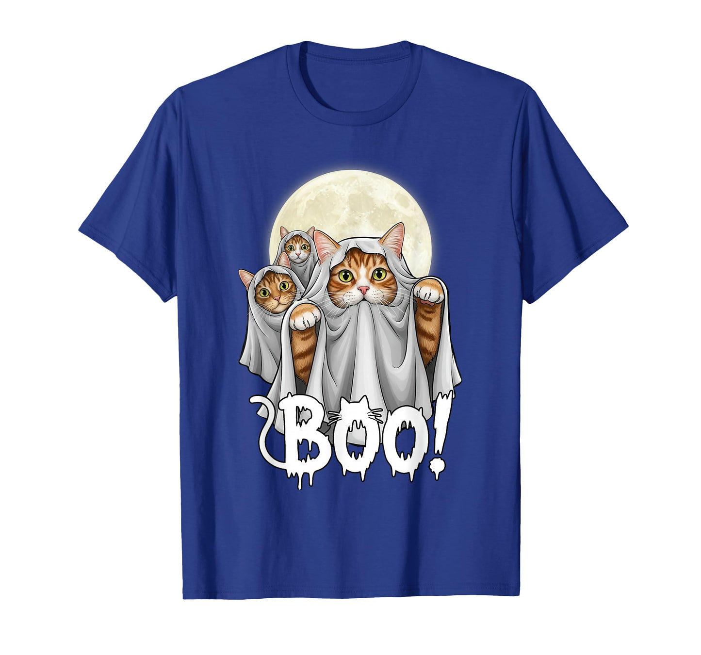 Cute Funny Wizard Cat Ghost Halloween Boo Spooky Kitten Meme T-Shirt