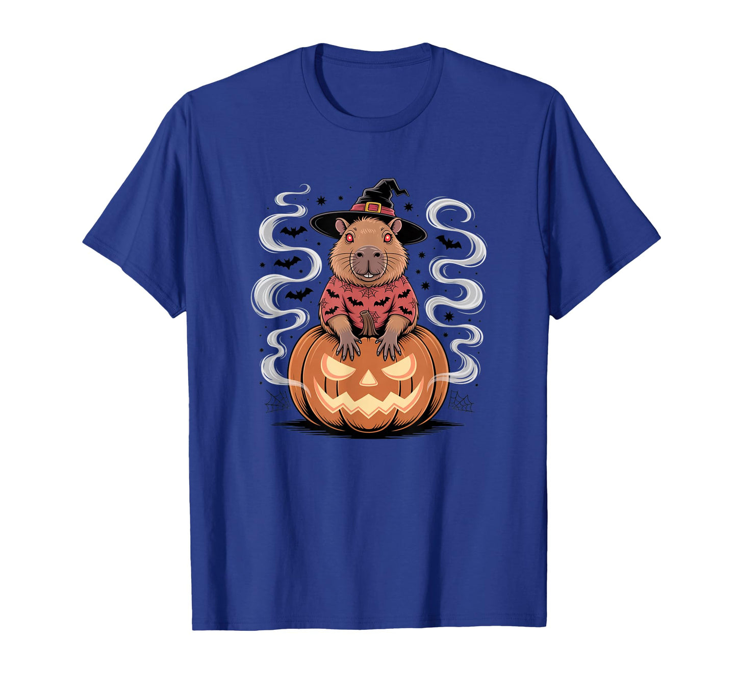 Capybara Witch Spooky Season Pumpkin Jack-o'-Lantern T-Shirt