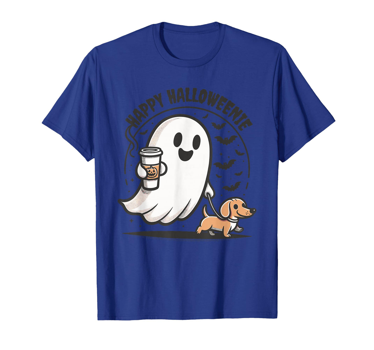 Happy Halloweenie Ghost Dachshund Halloween Dachshund Lover T-Shirt