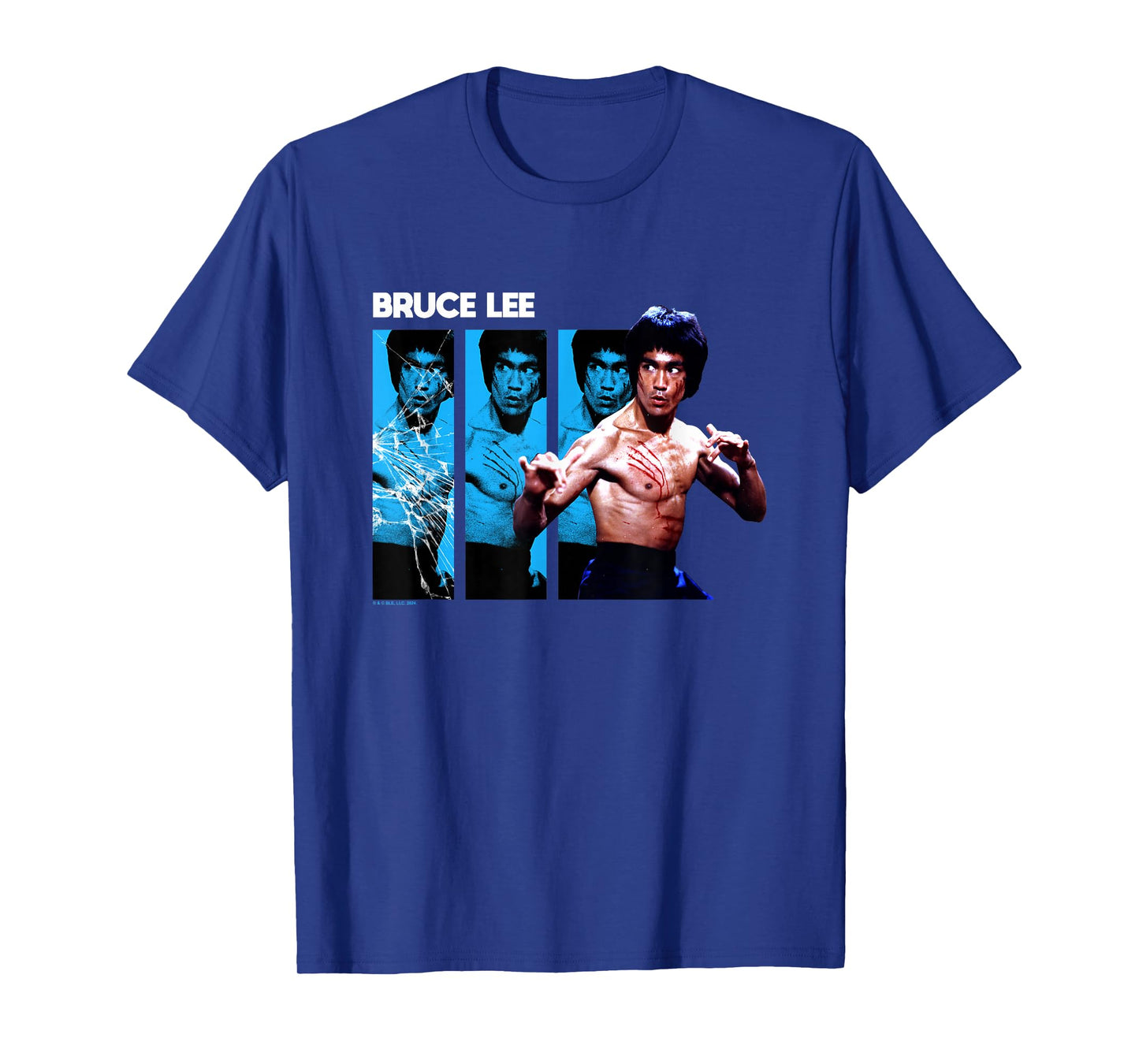 Bruce Lee Broken Mirror Claw Marks Vintage T-Shirt