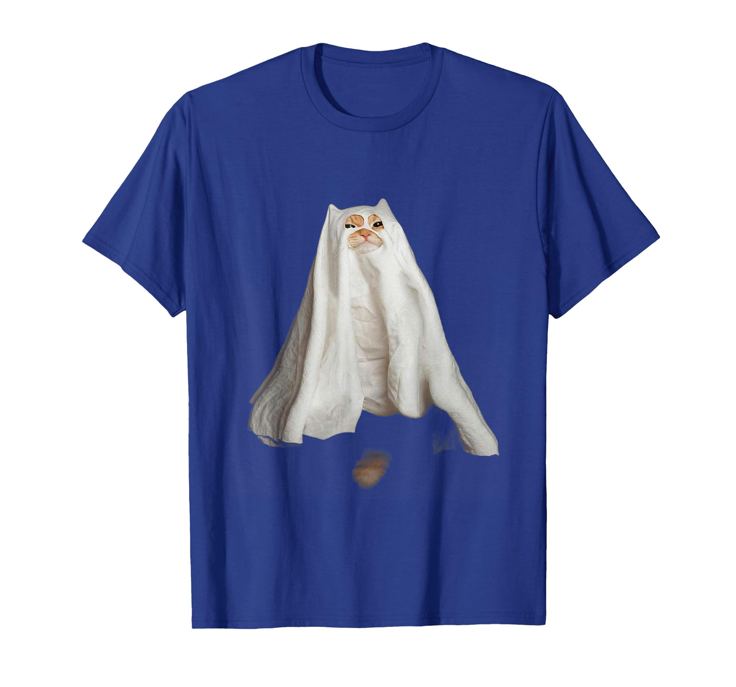 Ghost Cat Meme Funny Halloween Men Women Kids T-Shirt