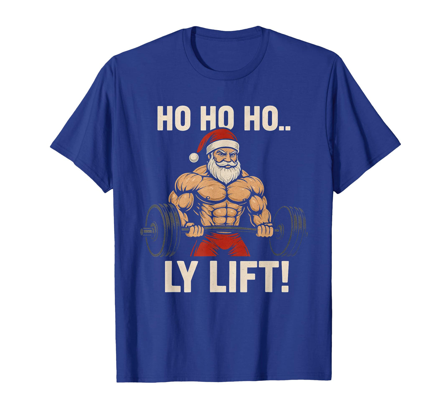 Funny Christmas Gym Santa Weightlifting Bodybuilding T-Shirt