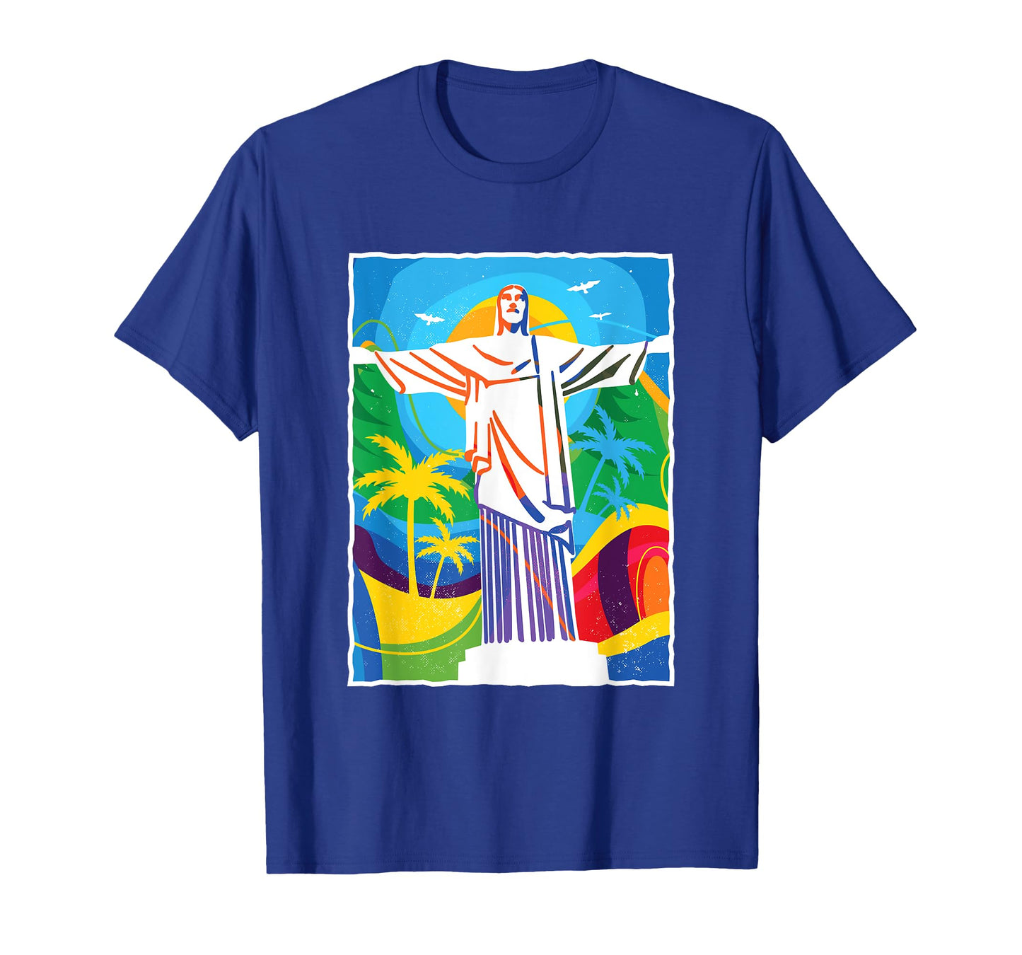 Rio De Janeiro - Colourful Jesus Brazil Travel Souvenir Gift T-Shirt