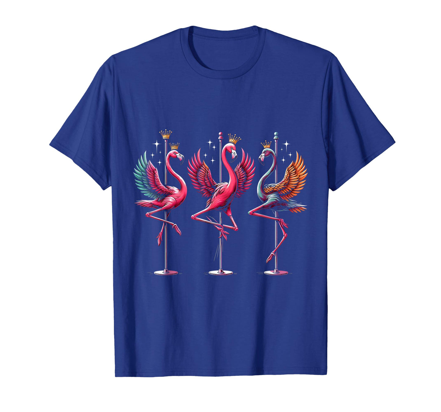 Funny Pole Dancing Flamingo, Dancing Womens Fitness T-Shirt
