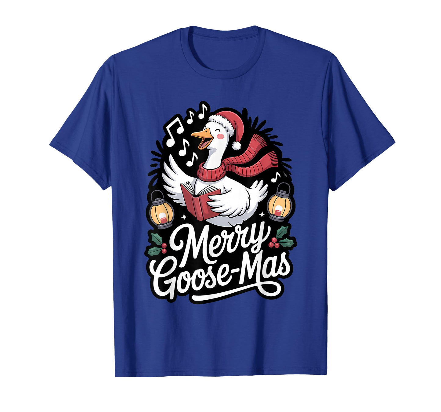 Merry Goose-mas Caroling Funny Christmas Goose T-Shirt