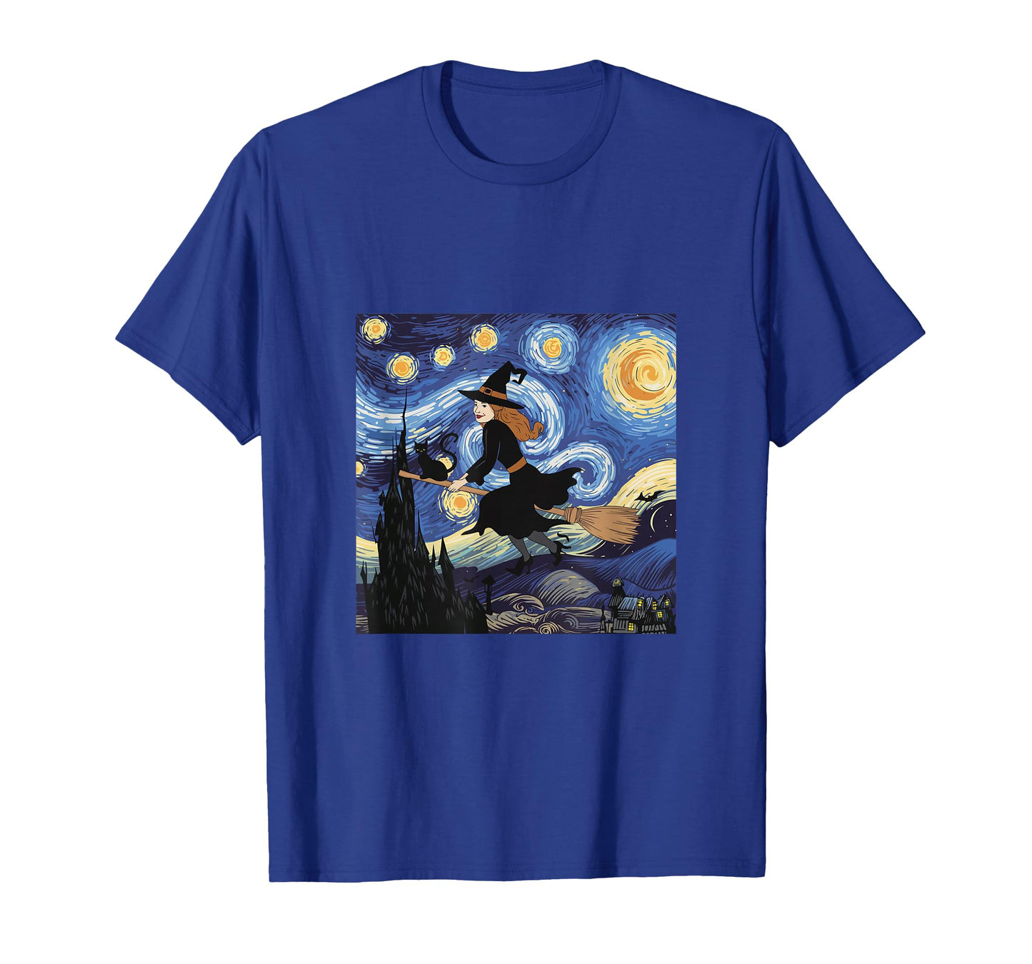 Cat Starry Night Van Gogh Halloween T-Shirt