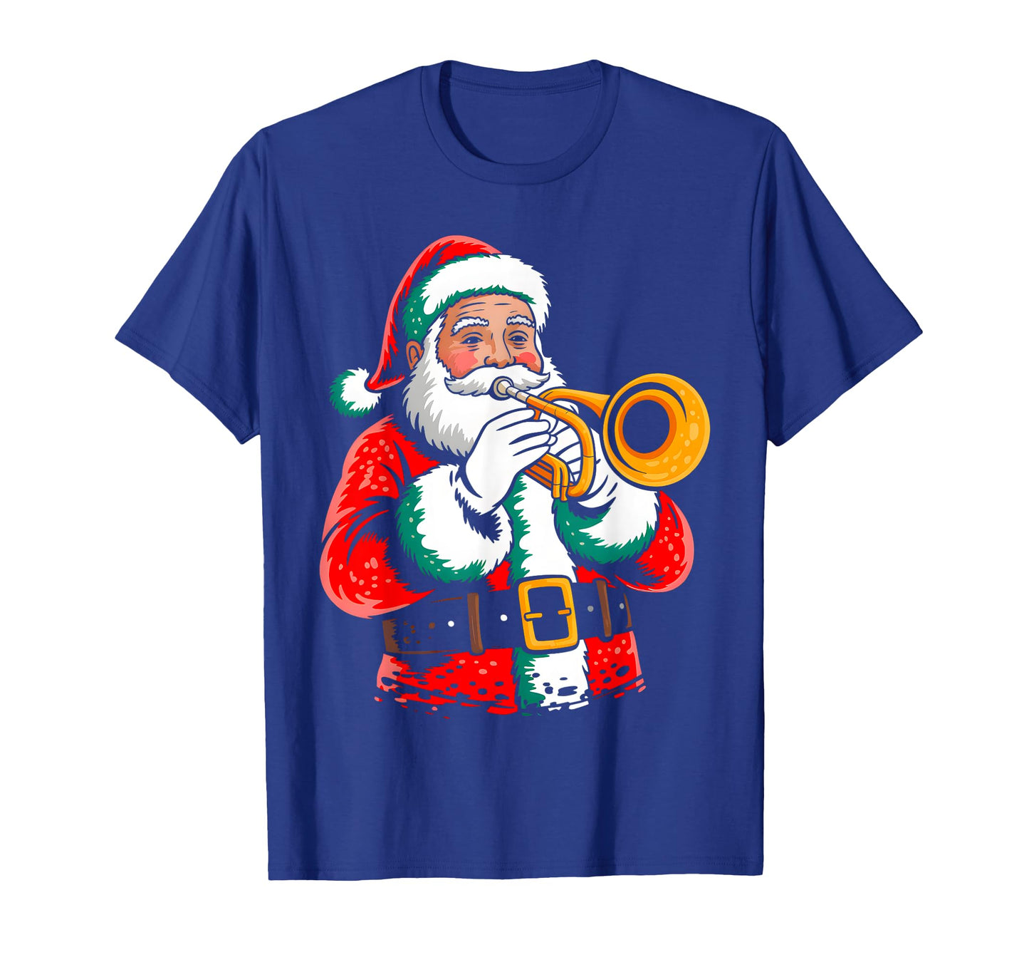 Santa Playing Tumpet Xmas Vibes Funny Christmas Pajama T-Shirt