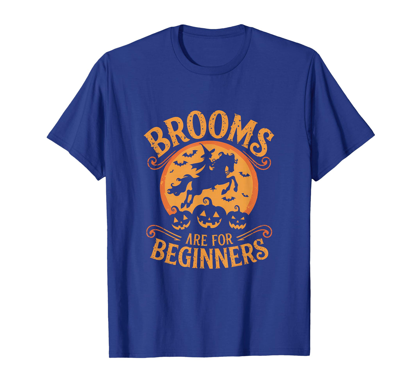 Brooms are for Beginners Witch Horse Riding Halloween Rider T-Shirt