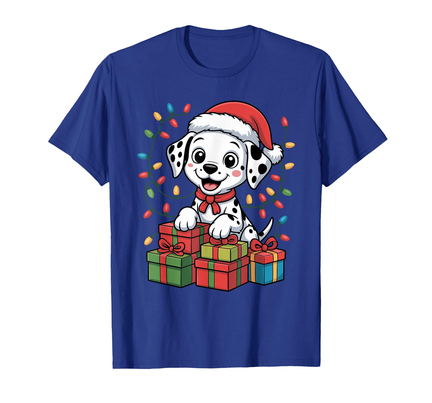 Cute Dalmatian Christmas Xmas Design Funny Dog Lover Holiday T-Shirt