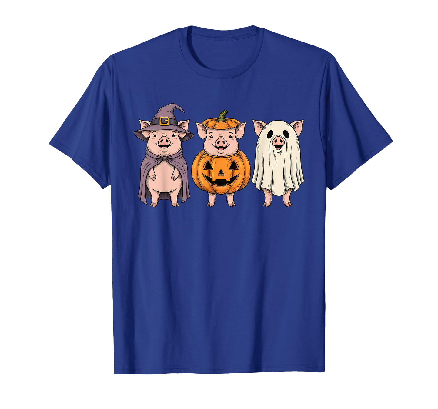 Spooky Ghost Pig Pumpkin Halloween Farm Animal T-Shirt
