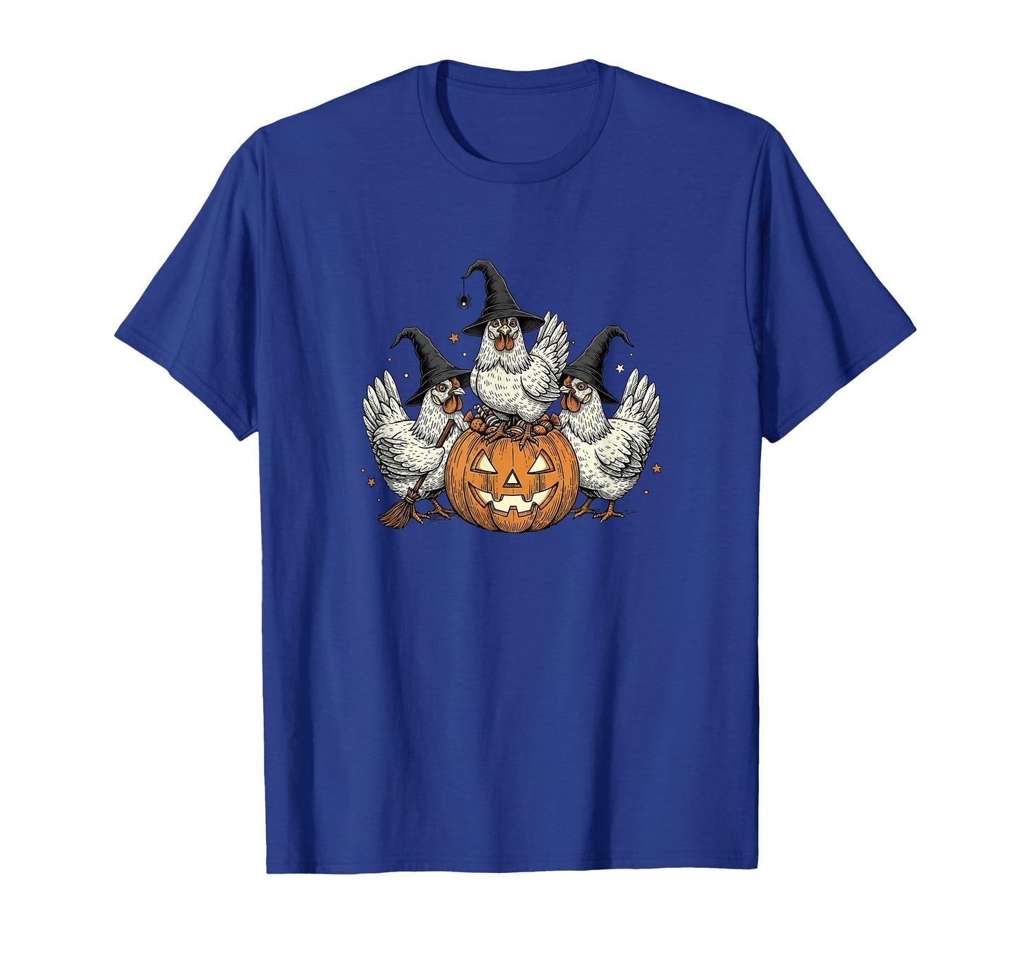 Funny Halloween Chicken Witch Farmhouse Fall Spooky Season T-Shirt