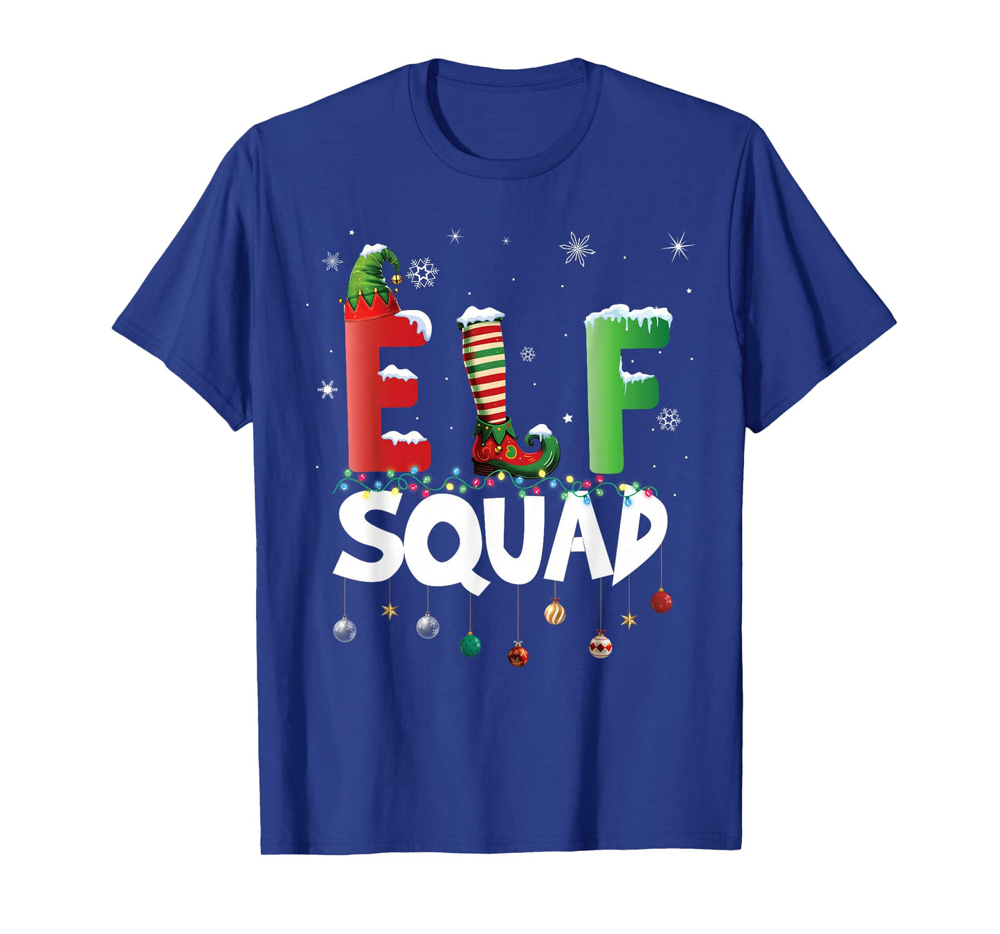 Elf Squad Funny Family Christmas Matching Pajamas Xmas T-Shirt