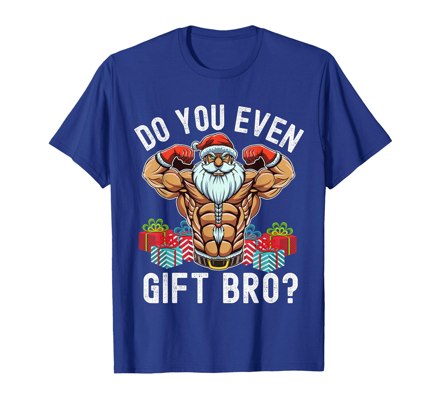 Weightlifting Bodybuilding Christmas Santa Christmas Workout T-Shirt